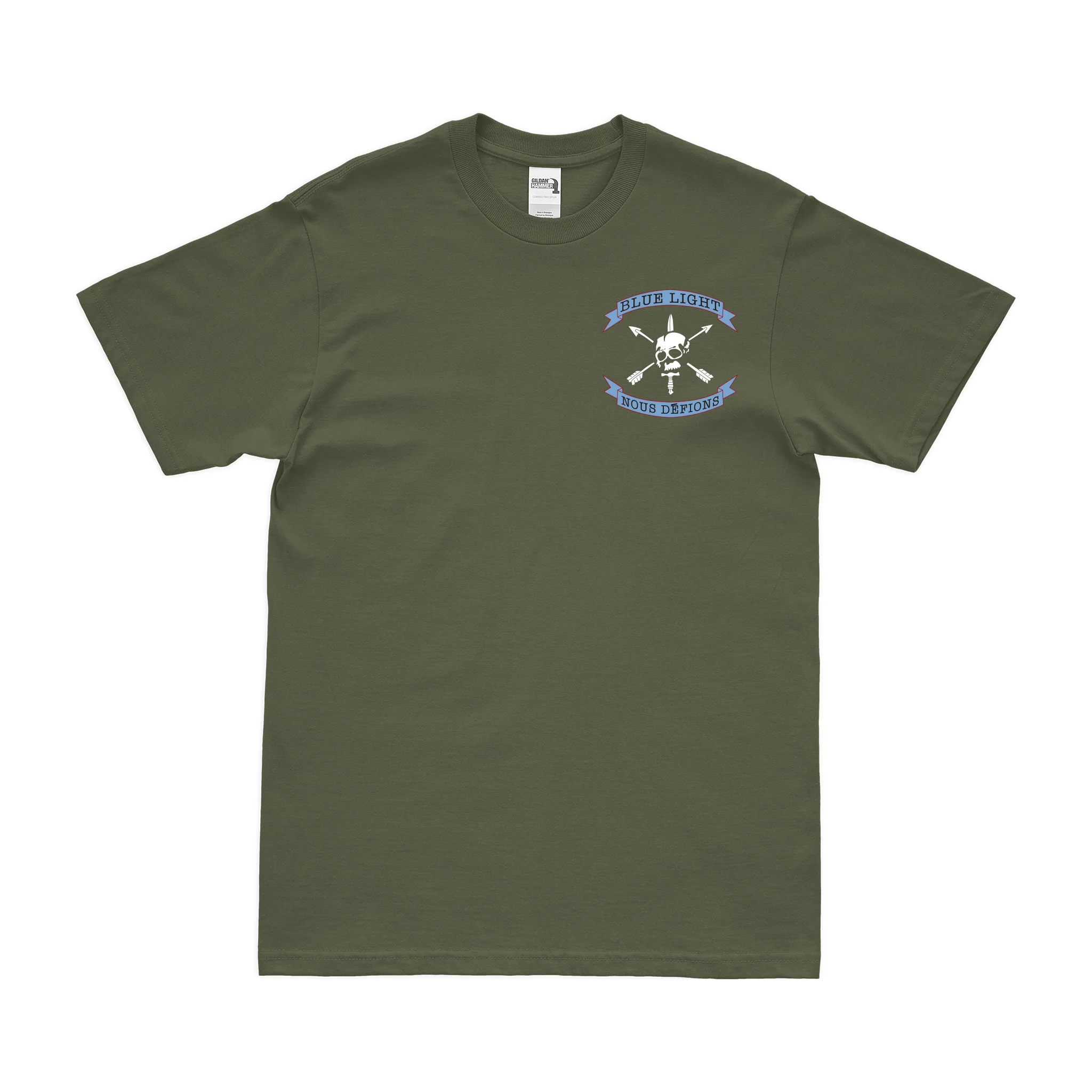 U.S. Army SF Blue Light Logo Left Chest Emblem T-Shirt - Image 2