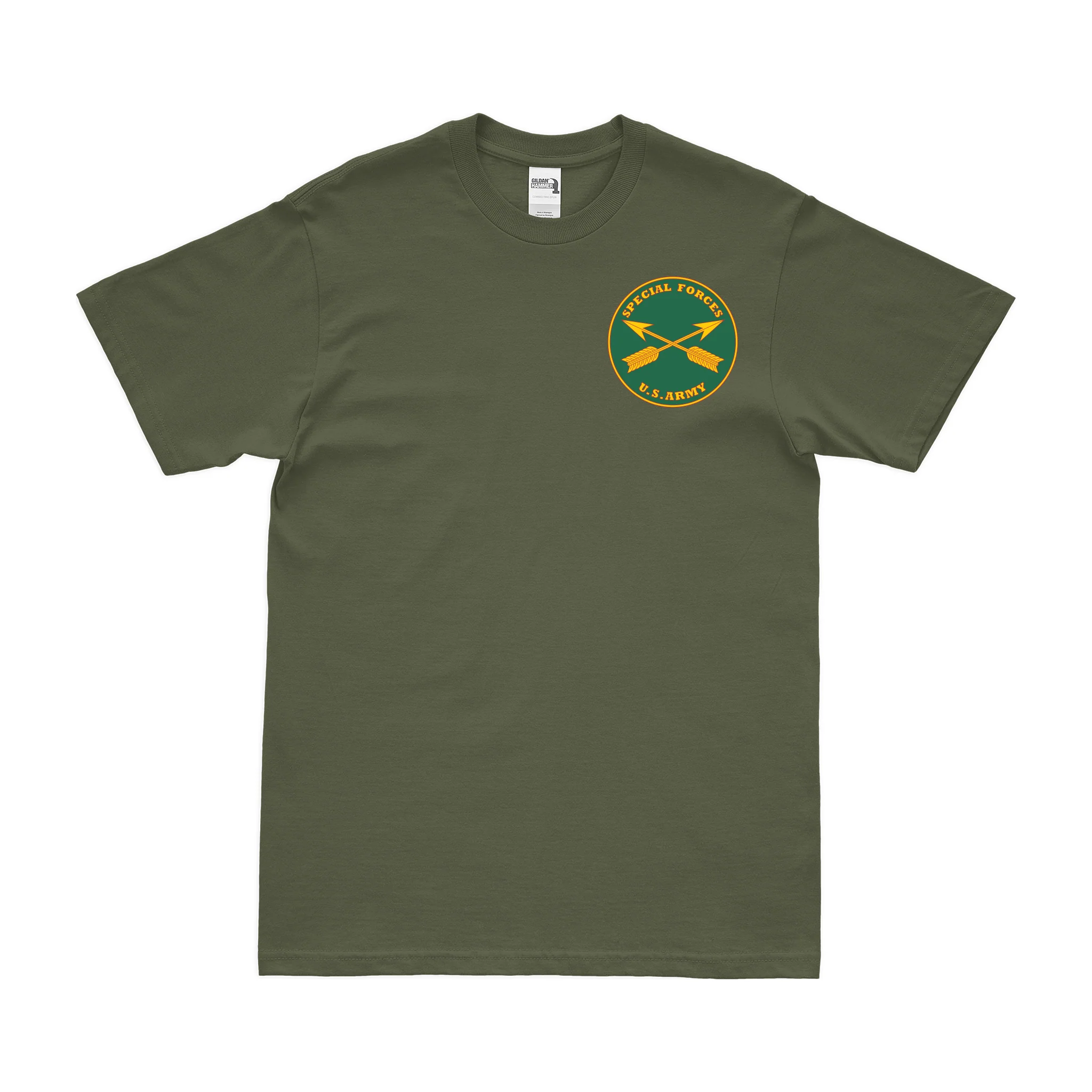 U.S. Army Special Forces Branch Plaque Left Chest Logo T-Shirt - Image 2