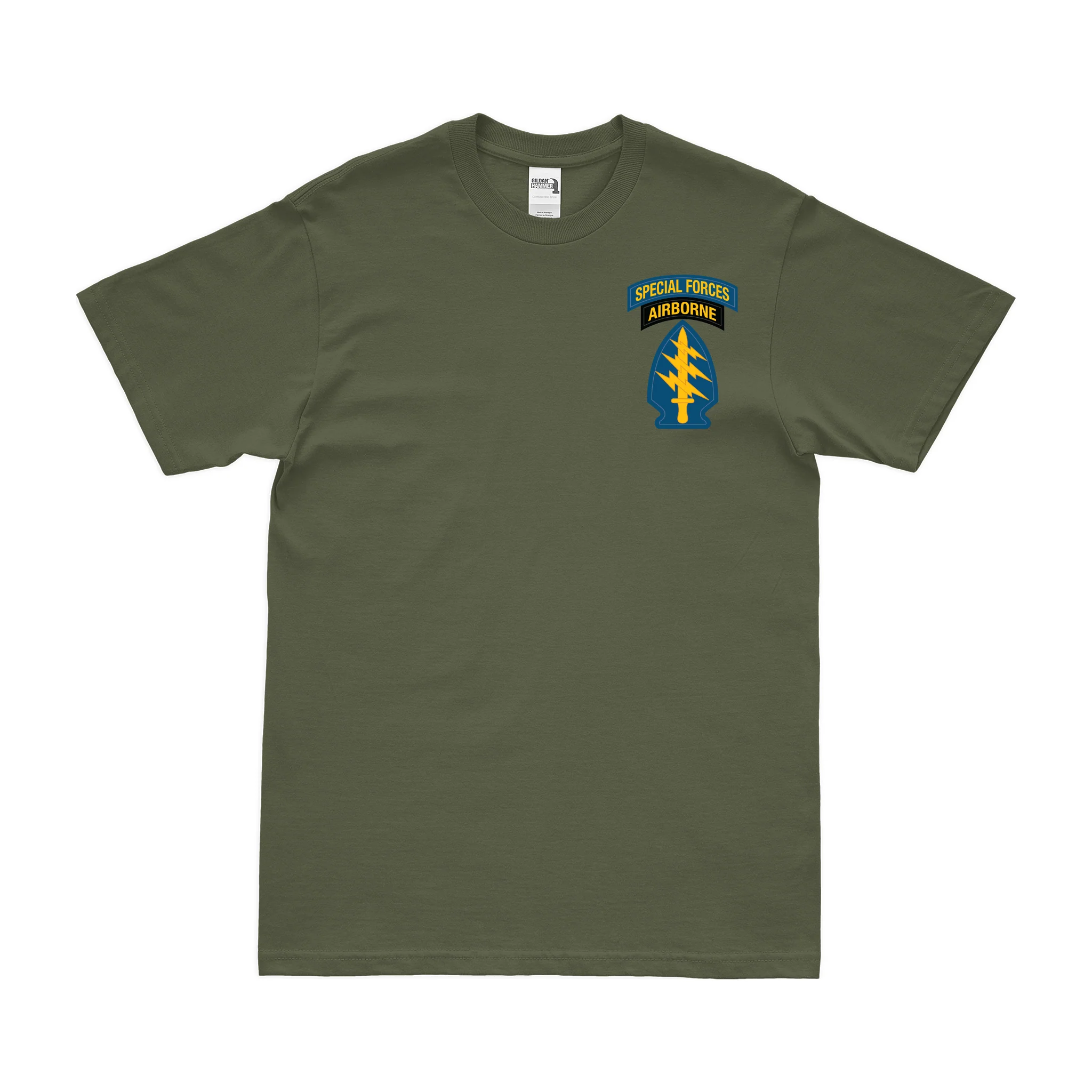 U.S. Army Special Forces Tab Emblem Left Chest T-Shirt - Image 2