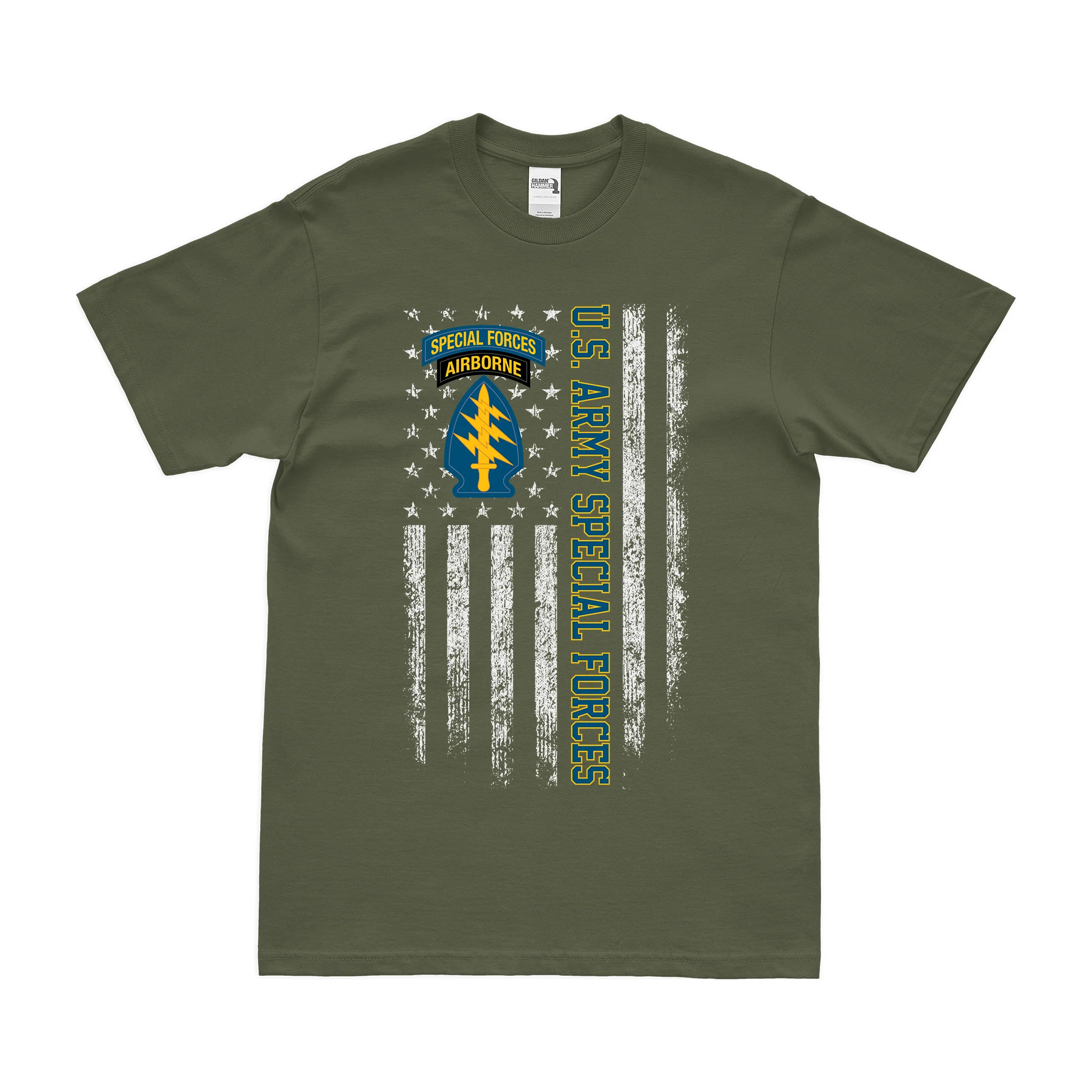 U.S. Army Special Forces American Flag T-Shirt - Image 2