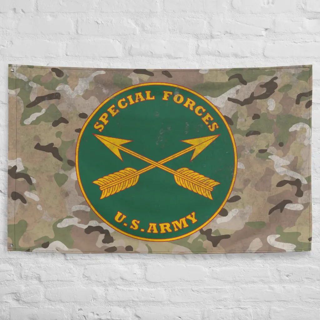U.S. Army Special Forces Branch Plaque OCP Camo Indoor Wall Flag - Image 5