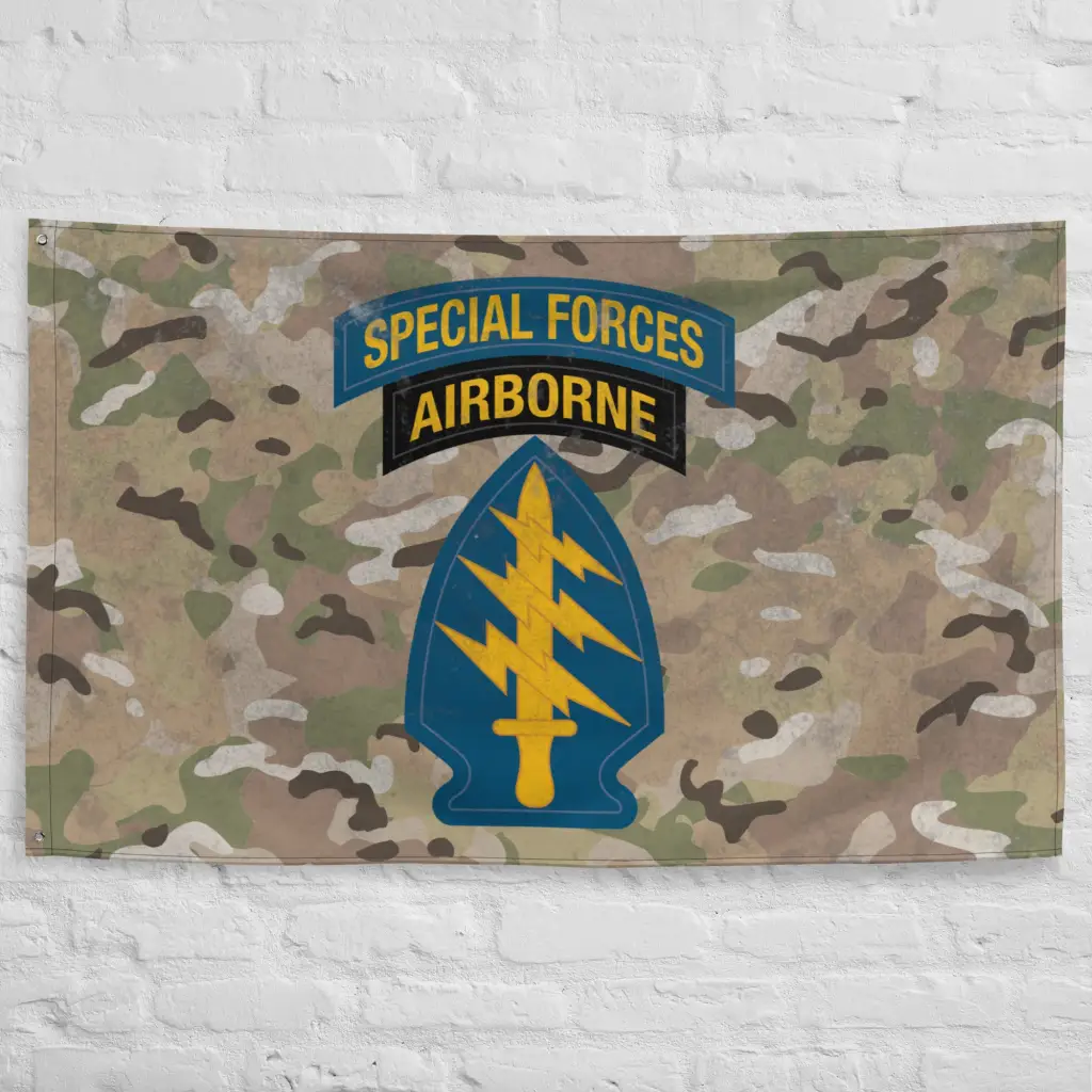 U.S. Army Special Forces Tab OCP Camo Indoor Wall Flag - Image 5
