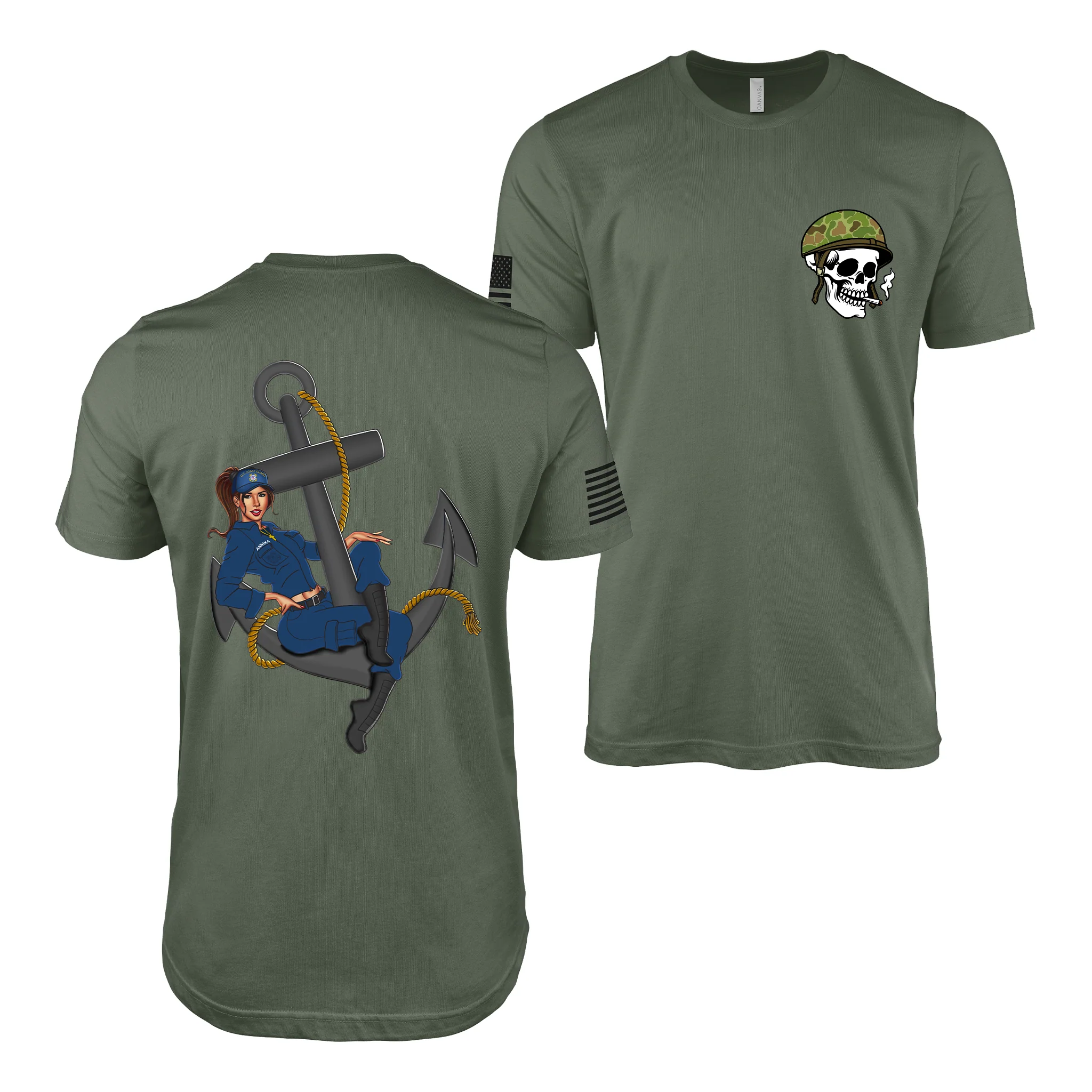 U.S. Coast Guard Pin-Up Girl Annika T-Shirt - Image 3