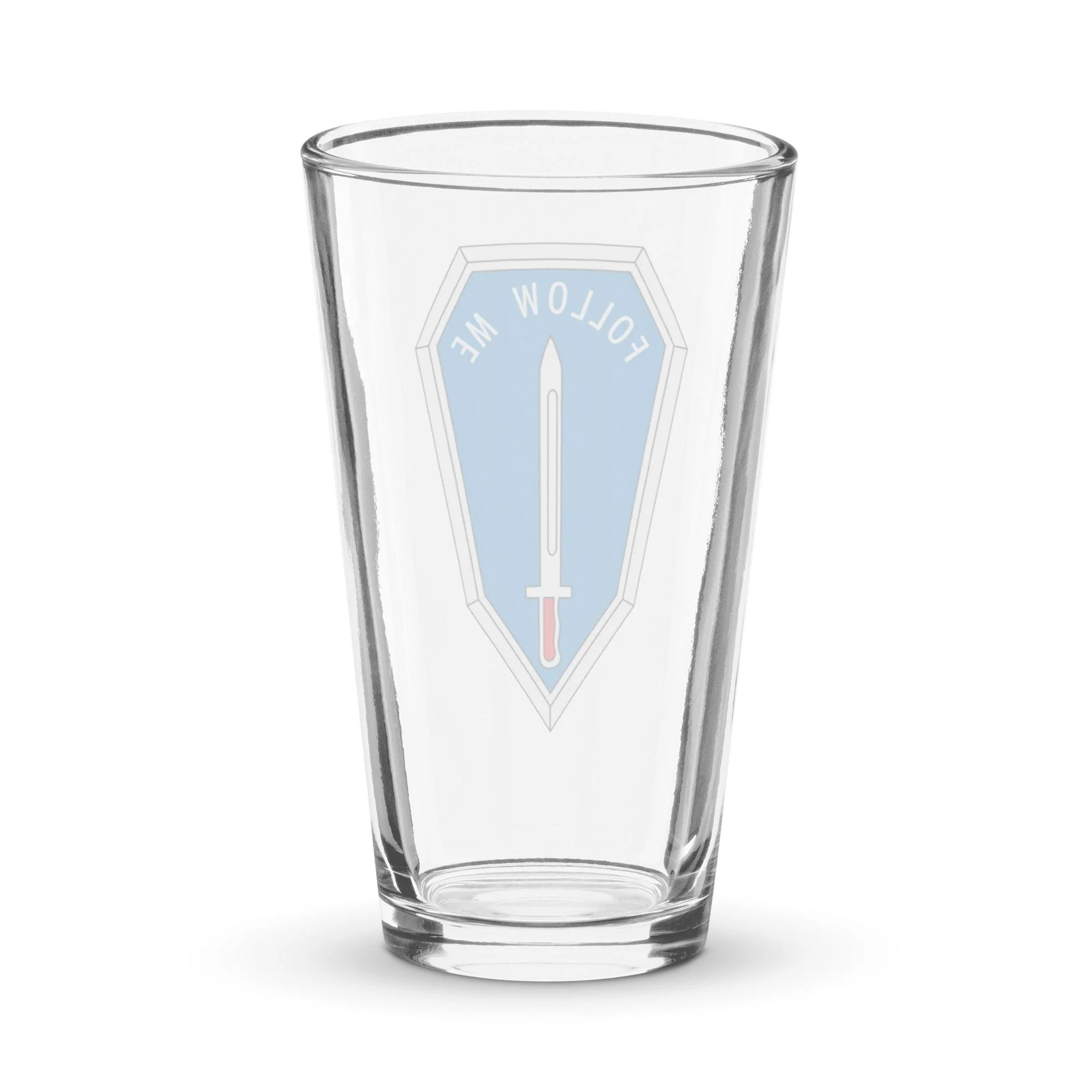 U.S. Infantry School Emblem Beer Pint Glass - Image 2