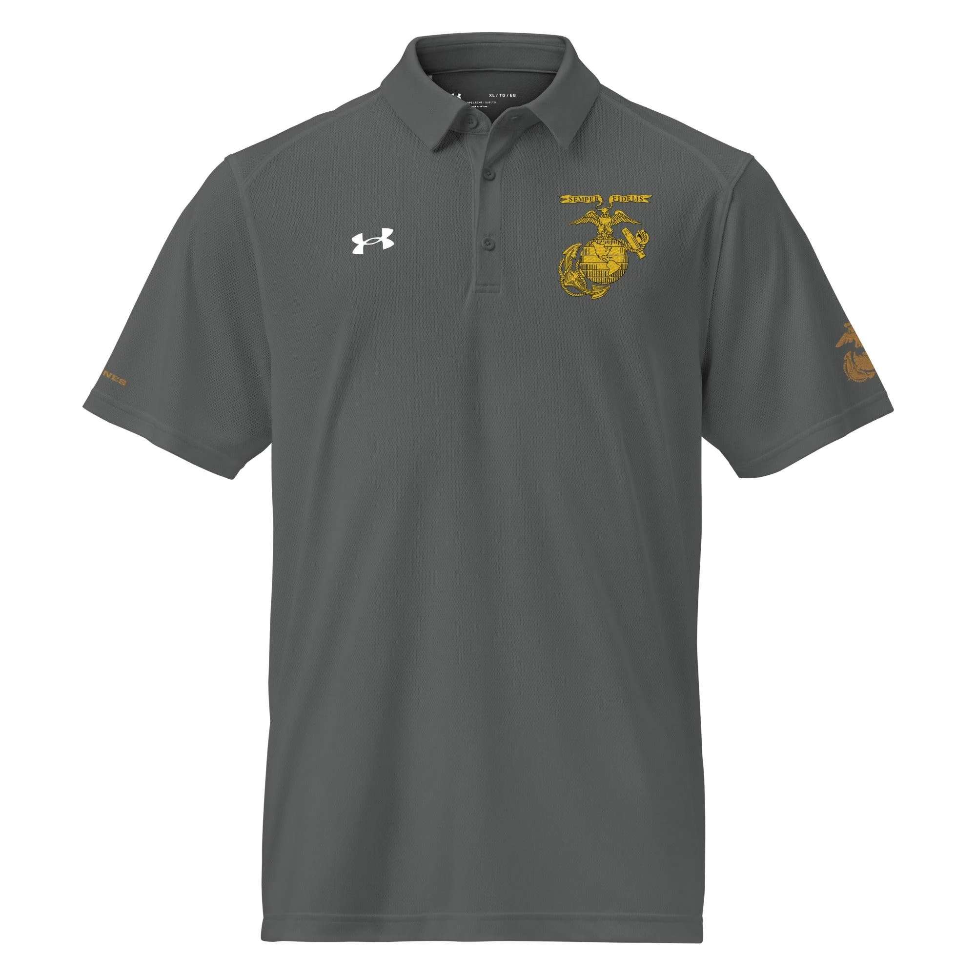 U.S. Marine Corps 1936 EGA Embroidered Under Armour® Men's Polo - Image 11
