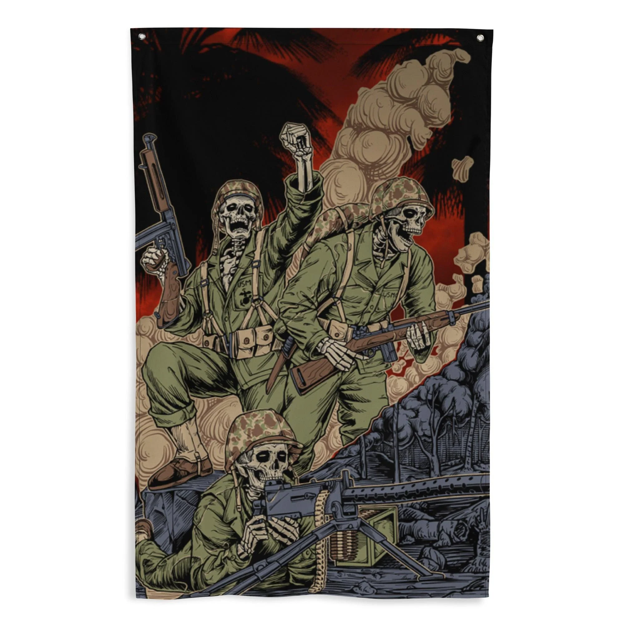 U.S. Marine Corps Battle of Peleliu WW2 Flag - Image 4