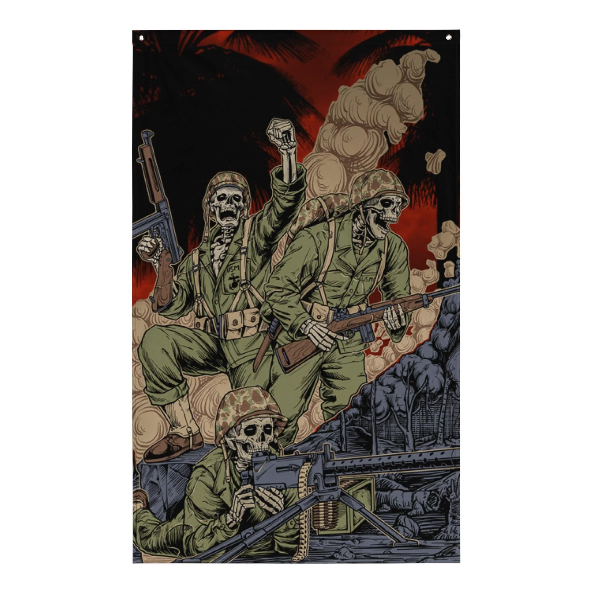 U.S. Marine Corps Battle of Peleliu WW2 Flag - Image 5