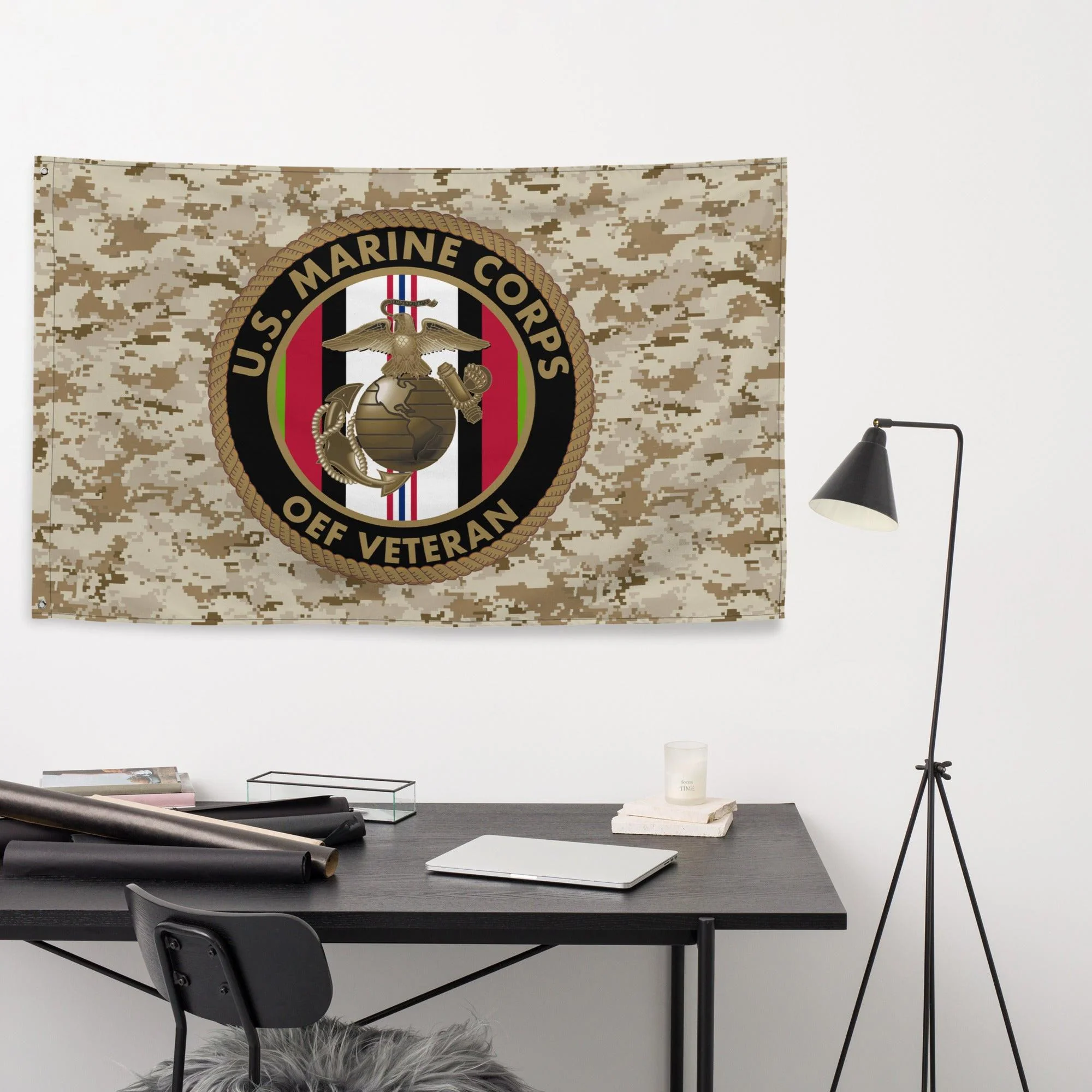 U.S. Marine Corps Operation Enduring Freedom OEF Veteran MARPAT Flag - Image 3