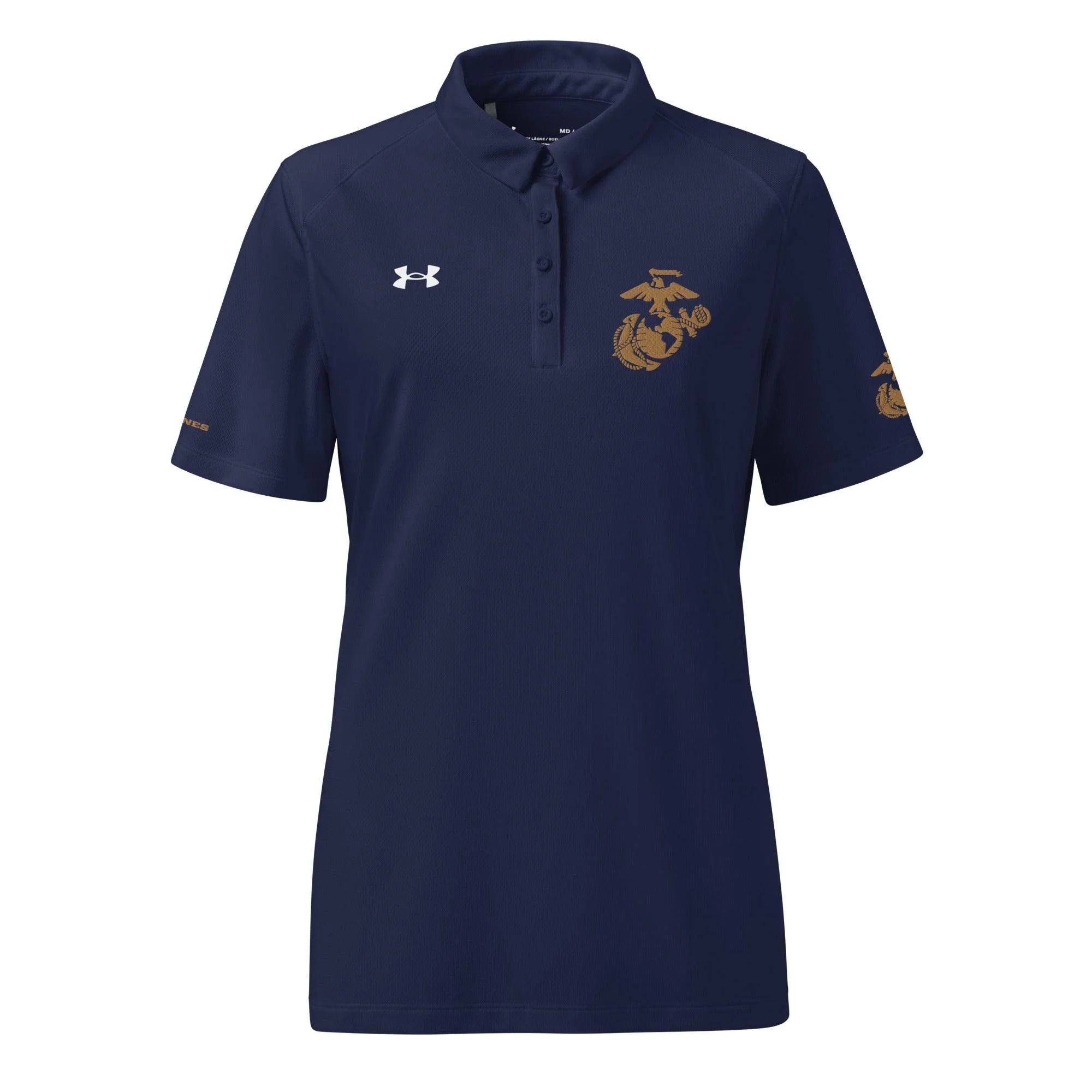 U.S. Marine Corps Tan EGA Embroidered Under Armour® Women's Polo - Image 5
