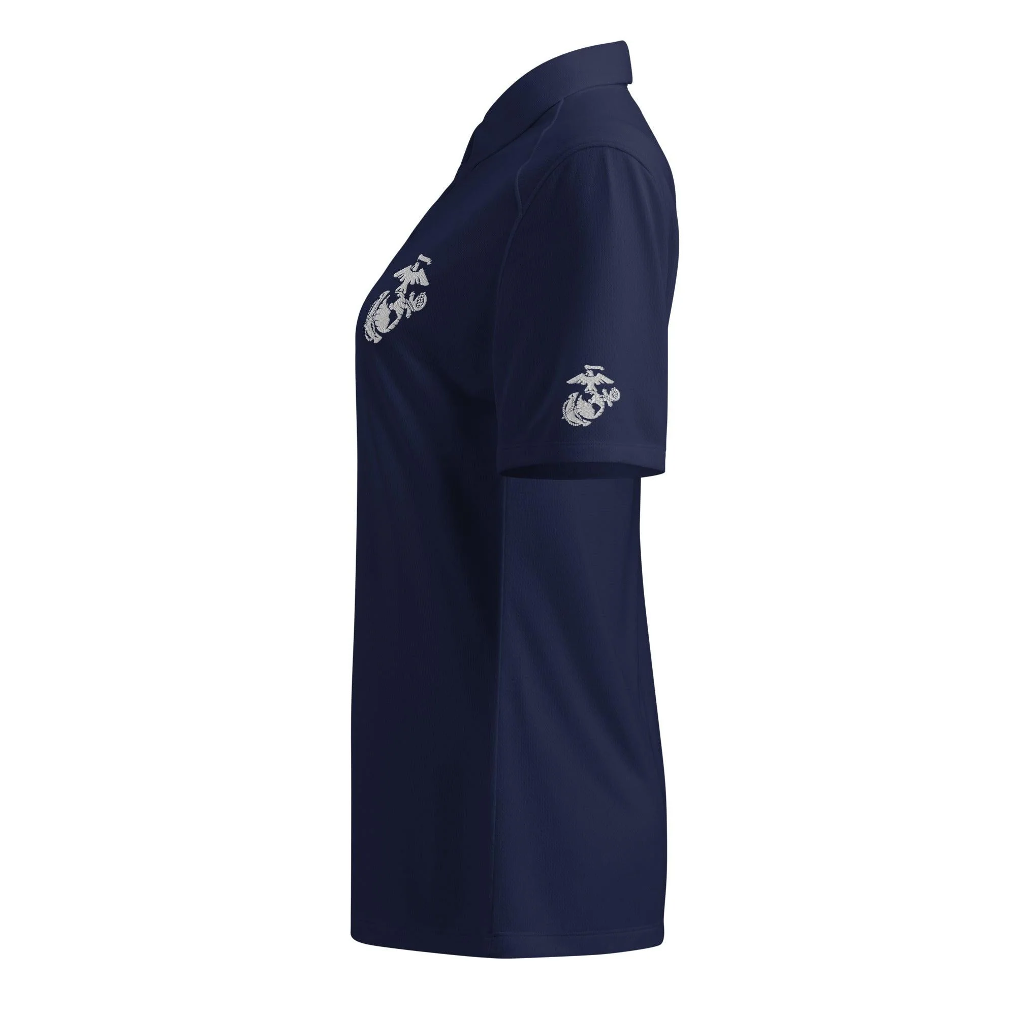 U.S. Marine Corps White EGA Embroidered Under Armour® Women's Polo - Image 6