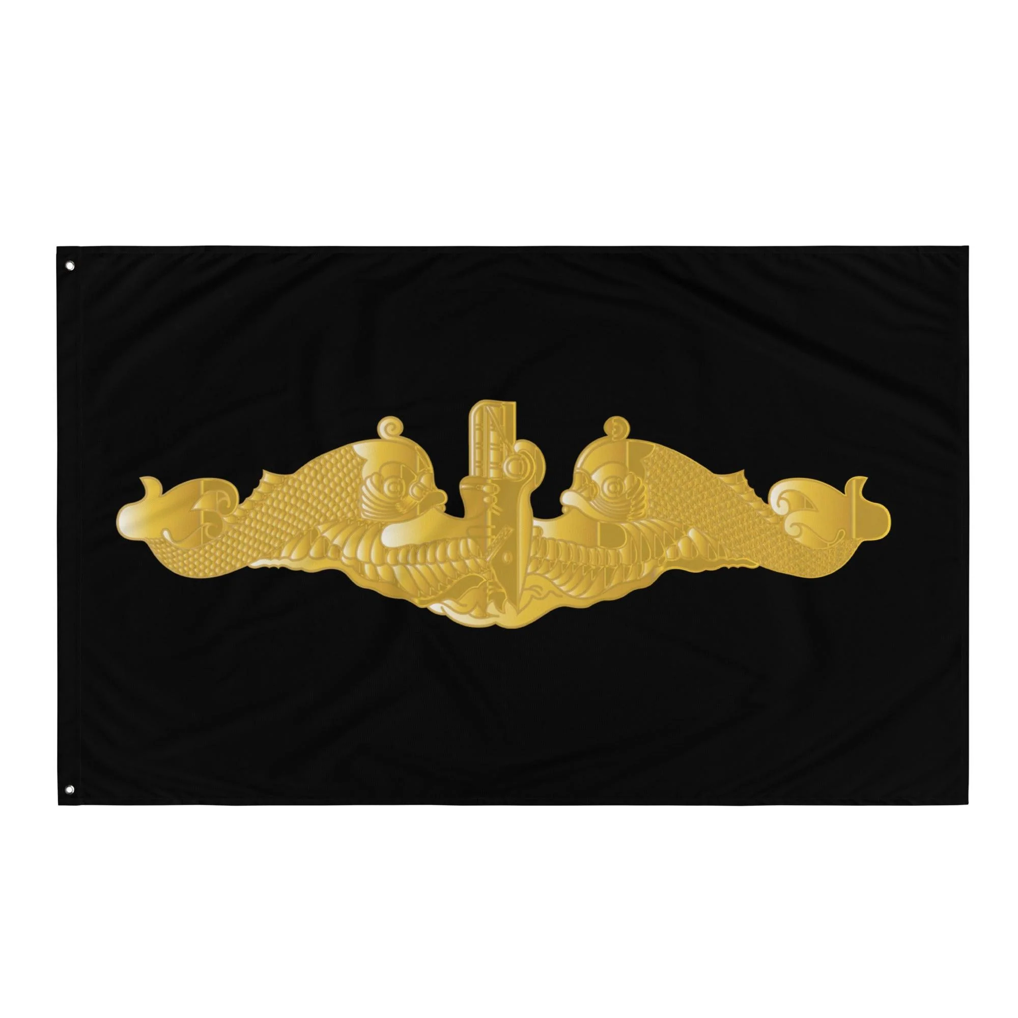 U.S. Navy Gold Submarine Dolphins Indoor Wall Flag - Image 4
