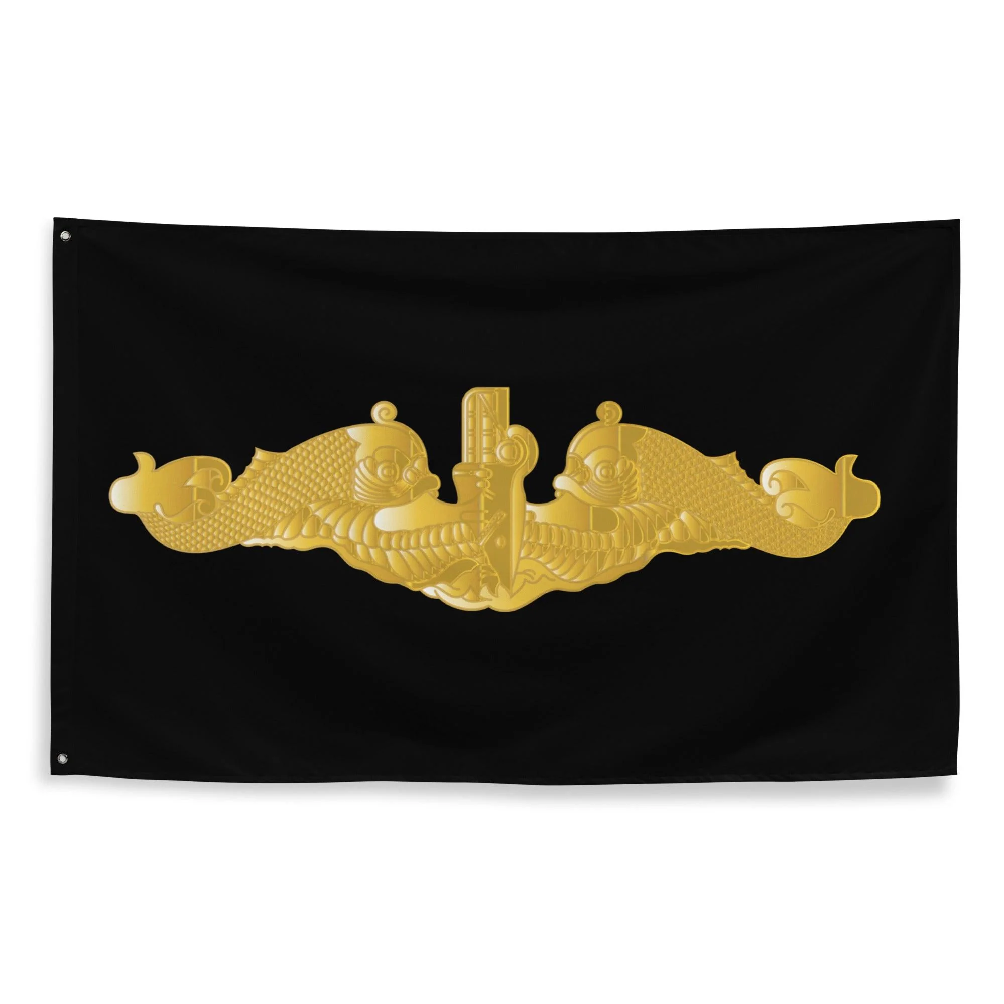 U.S. Navy Gold Submarine Dolphins Indoor Wall Flag - Image 5