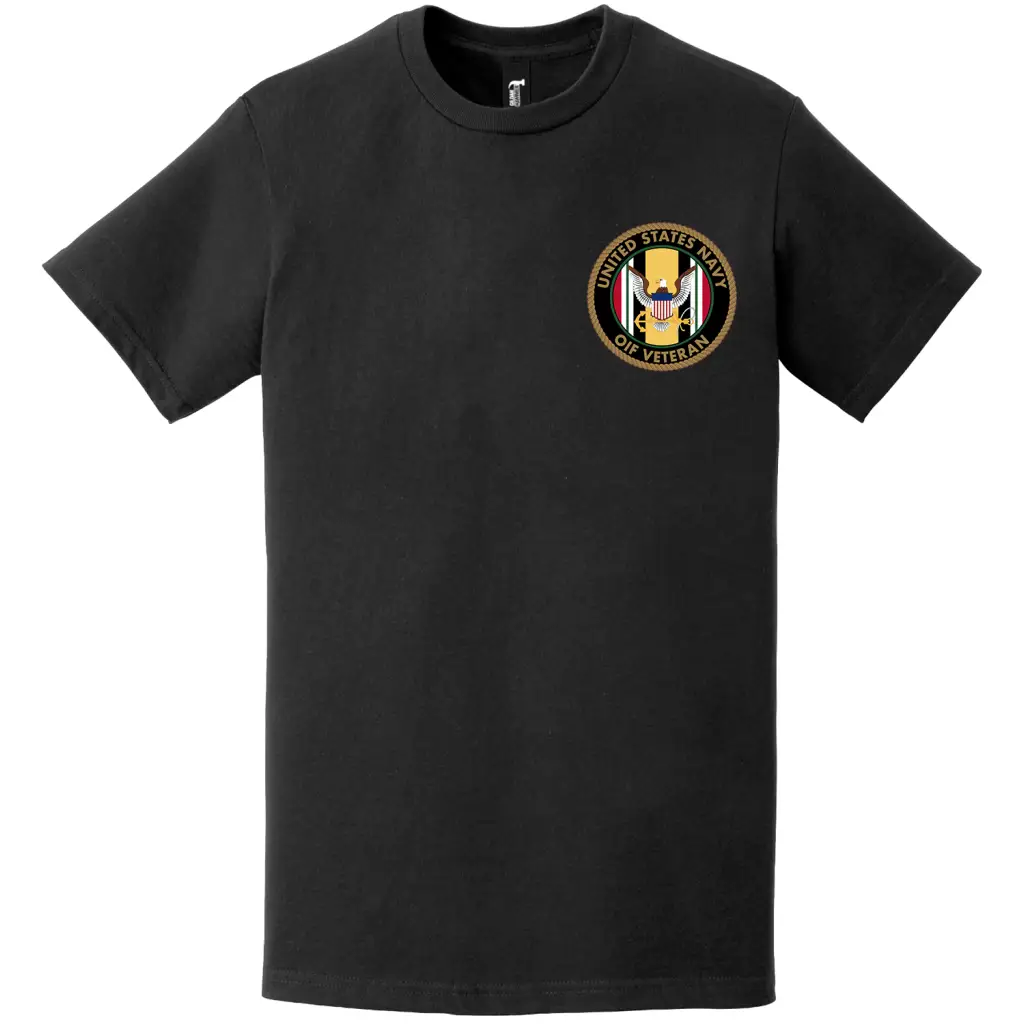 U.S. Navy Operation Iraqi Freedom (OIF) Veteran Left Chest T-Shirt