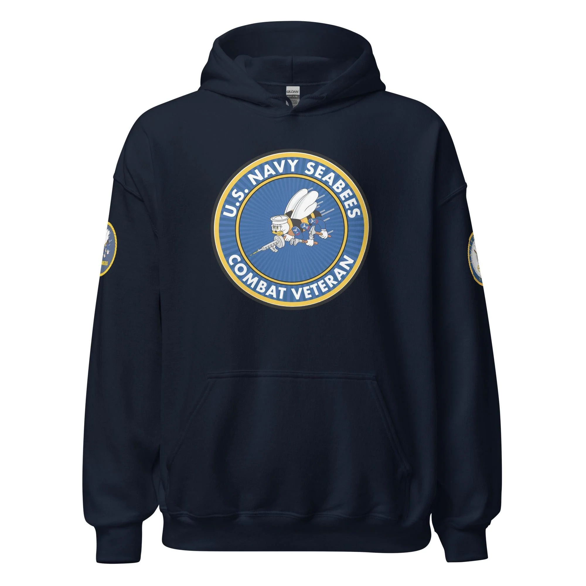 U.S. Navy Seabees Combat Veteran Unisex Hoodie - Image 5