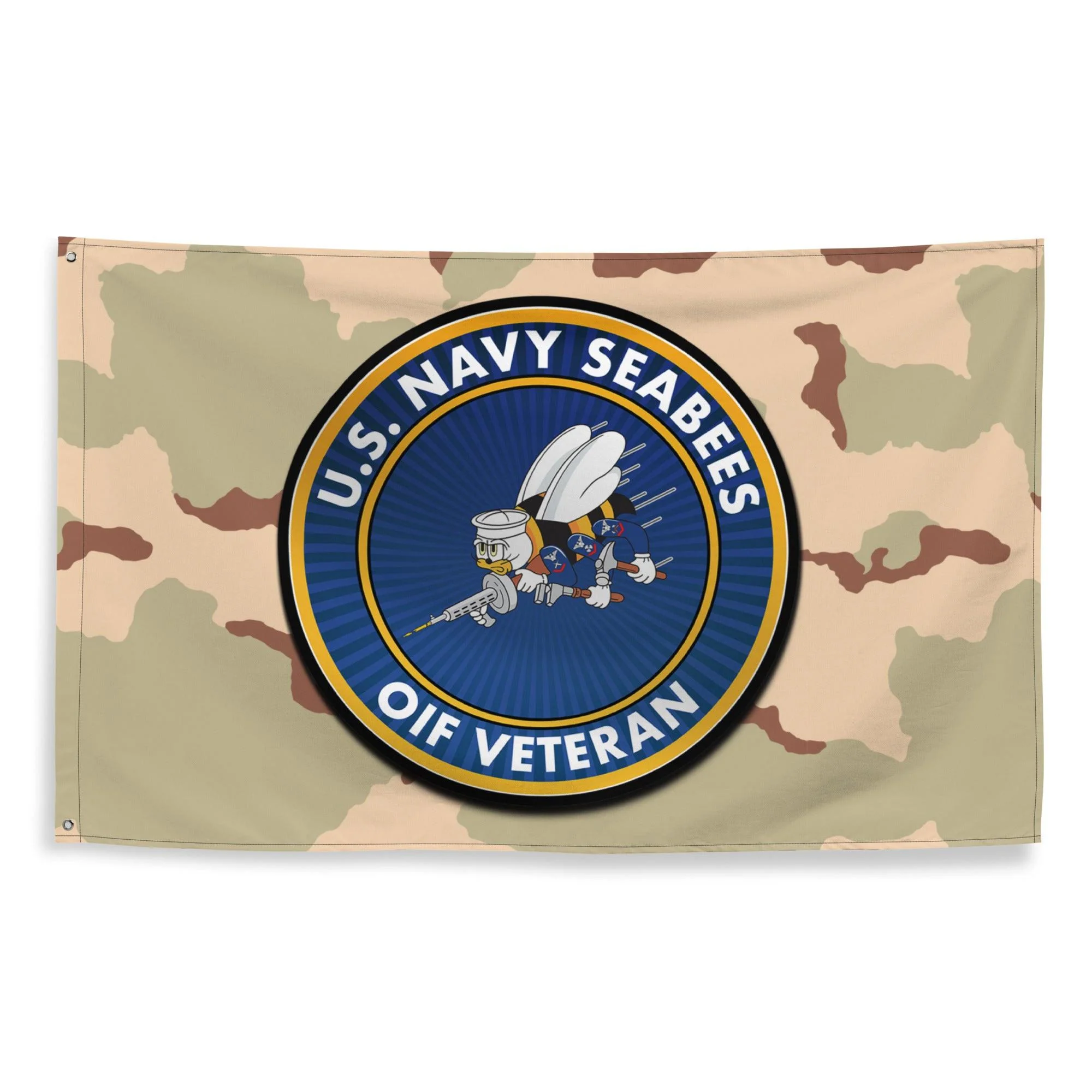 U.S. Navy Seabees OIF Veteran DCU Camo Flag - Image 4