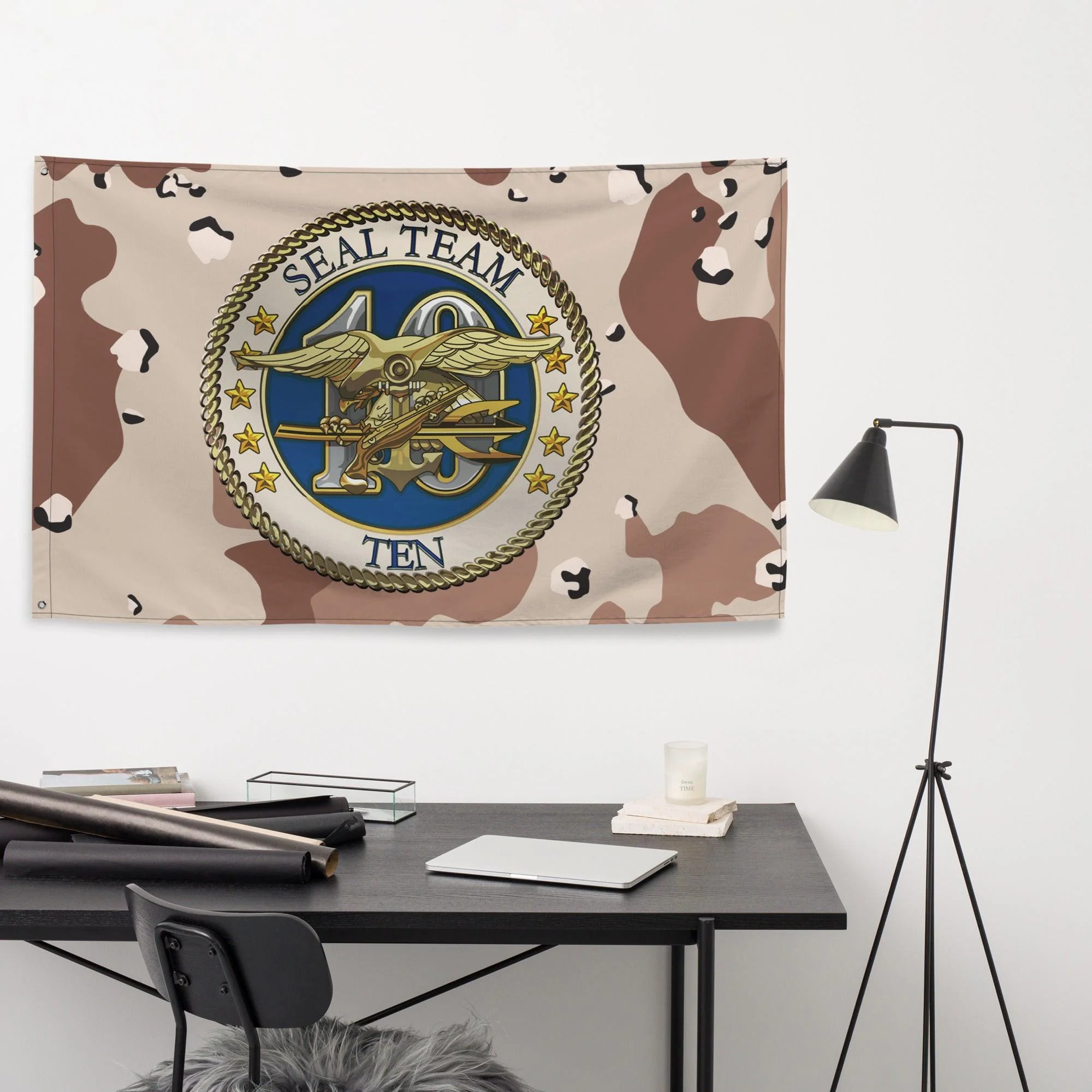 U.S. Navy SEAL Team 10 NSW Chocolate-Chip Camo Flag - Image 3