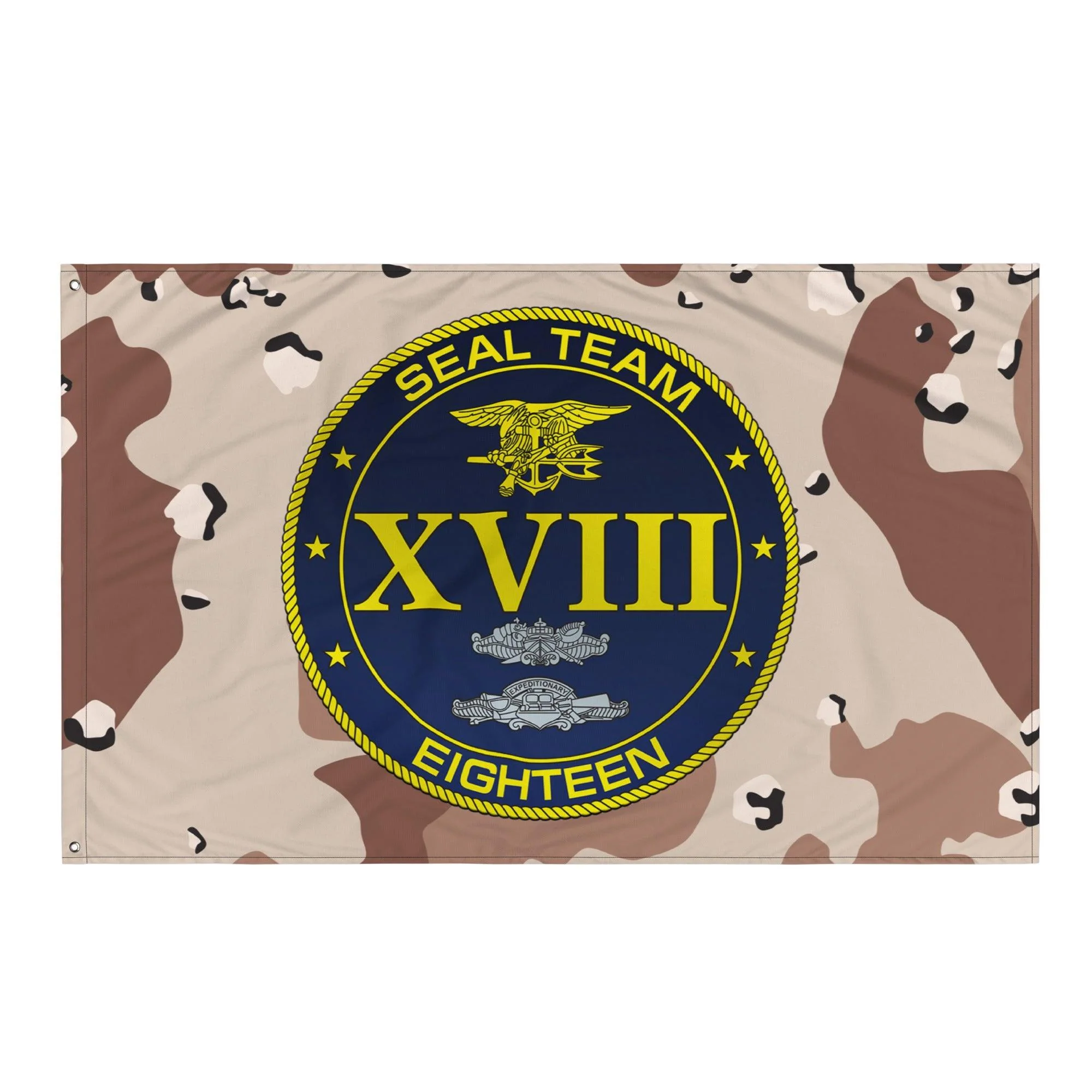 U.S. Navy SEAL Team 18 NSW Chocolate-Chip Camo Flag