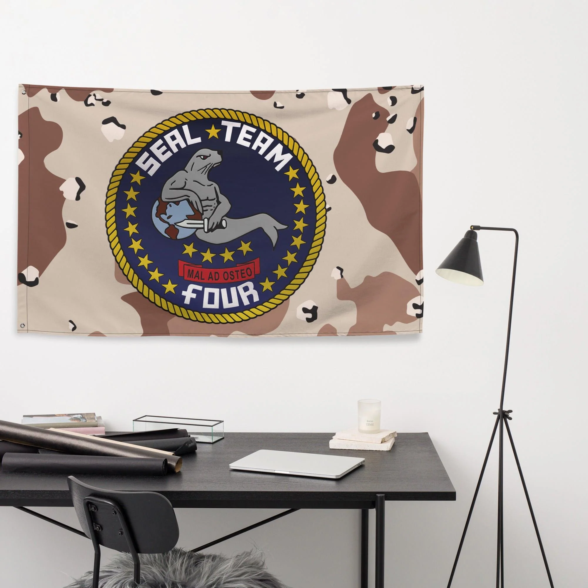 U.S. Navy SEAL Team 4 NSW Chocolate-Chip Camo Flag - Image 3