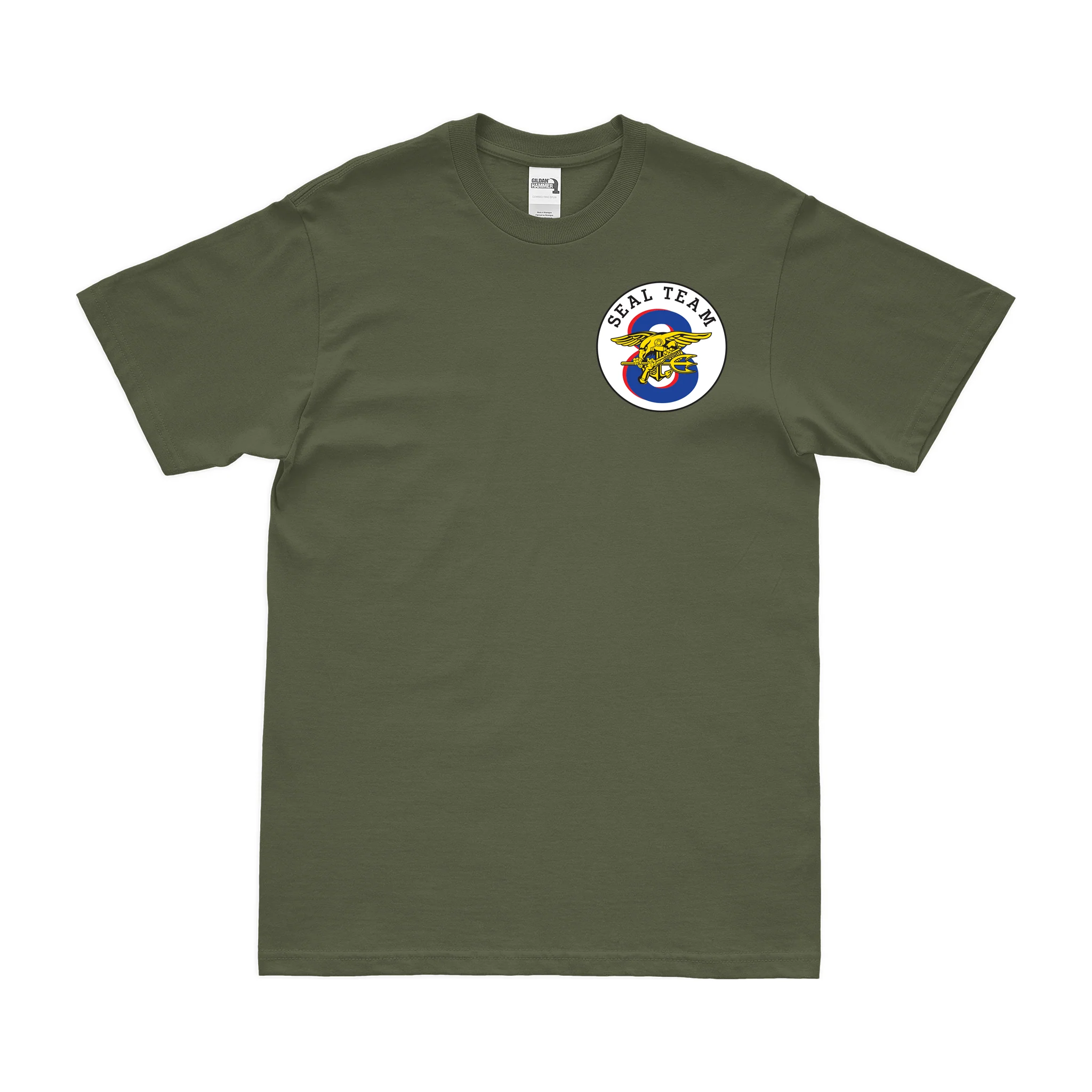 U.S. Navy SEAL TEAM 8 Left Chest Emblem T-Shirt - Image 2