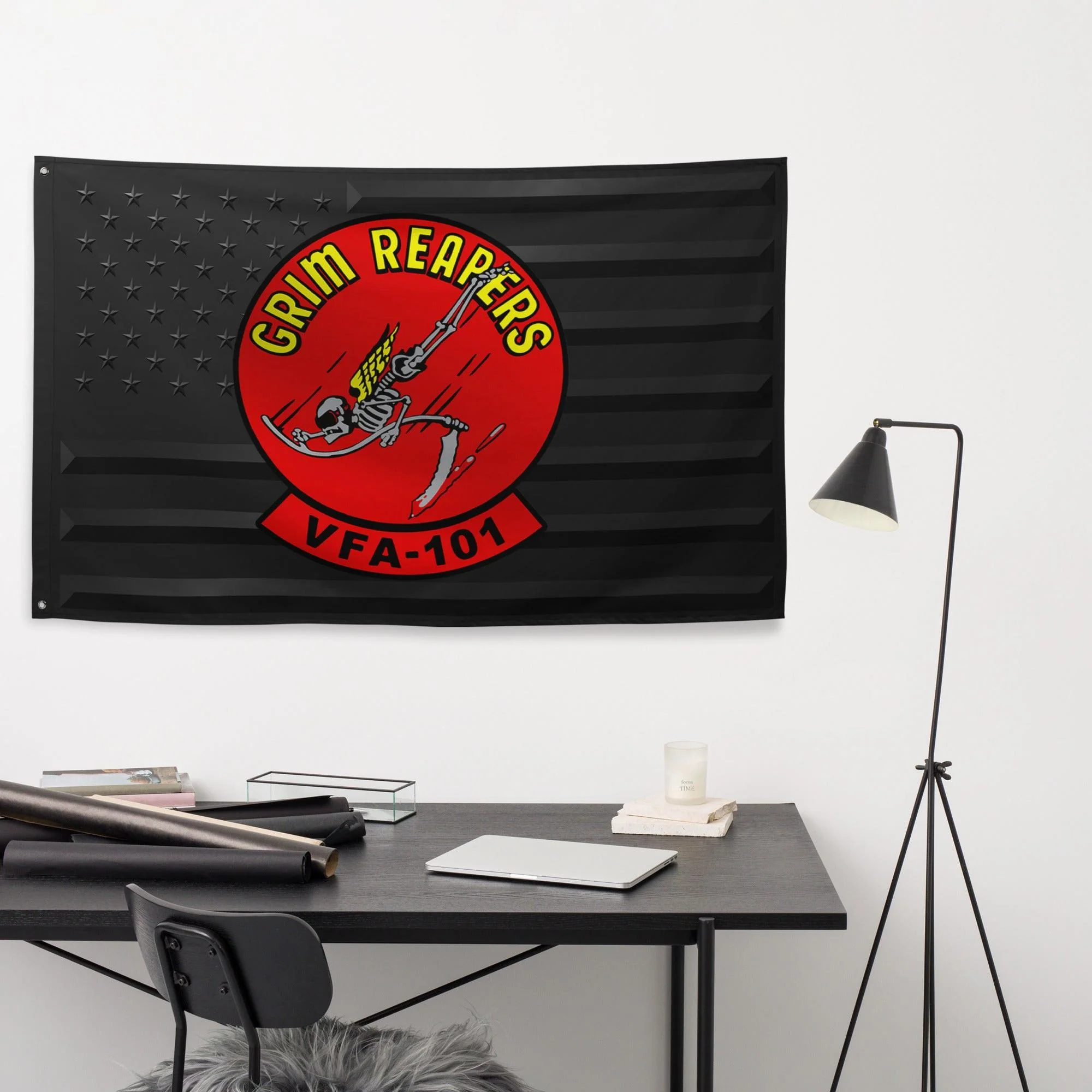 U.S. Navy Strike Fighter Squadron 101 (VFA-101) Black American Flag - Image 3