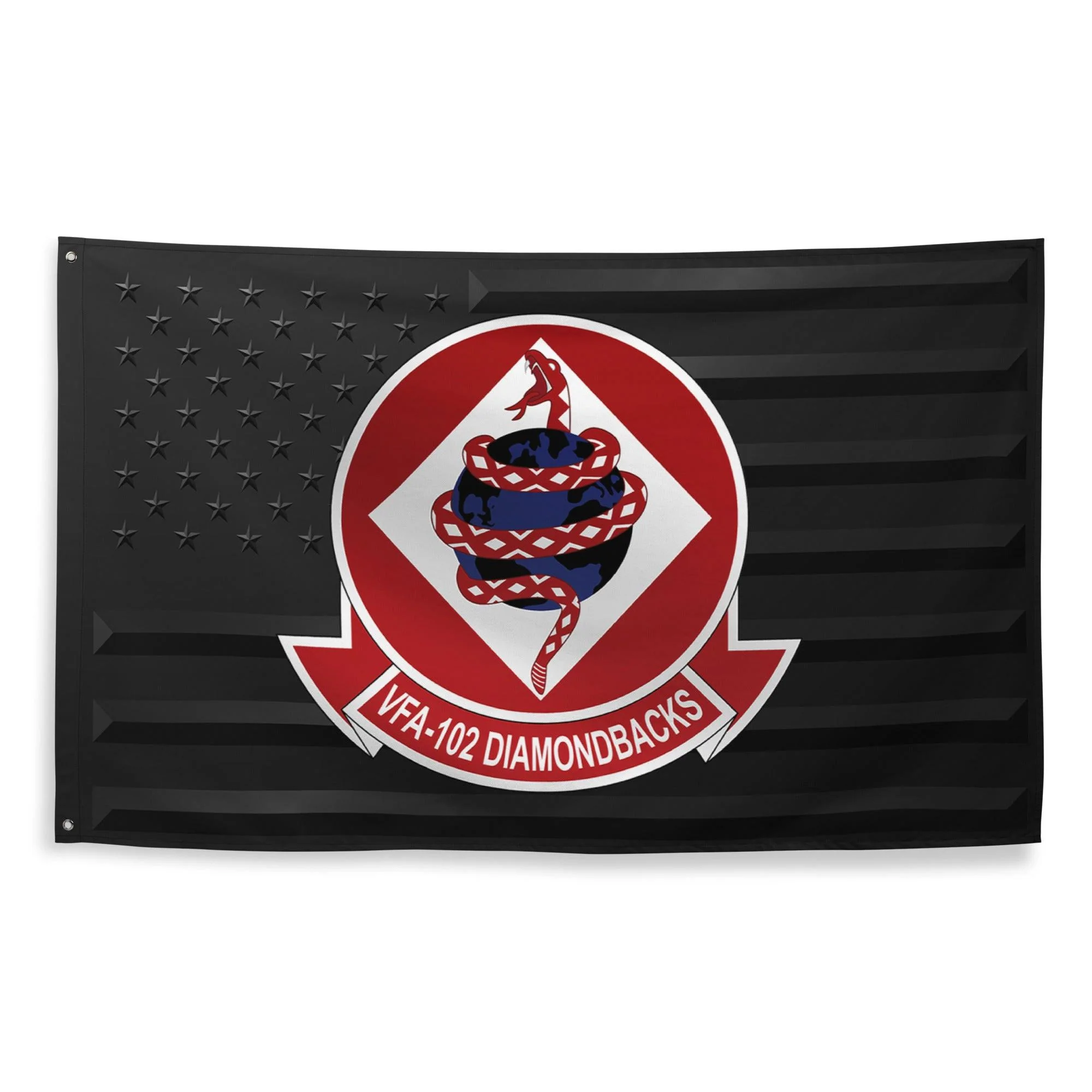 U.S. Navy Strike Fighter Squadron 102 (VFA-102) Black American Flag - Image 4