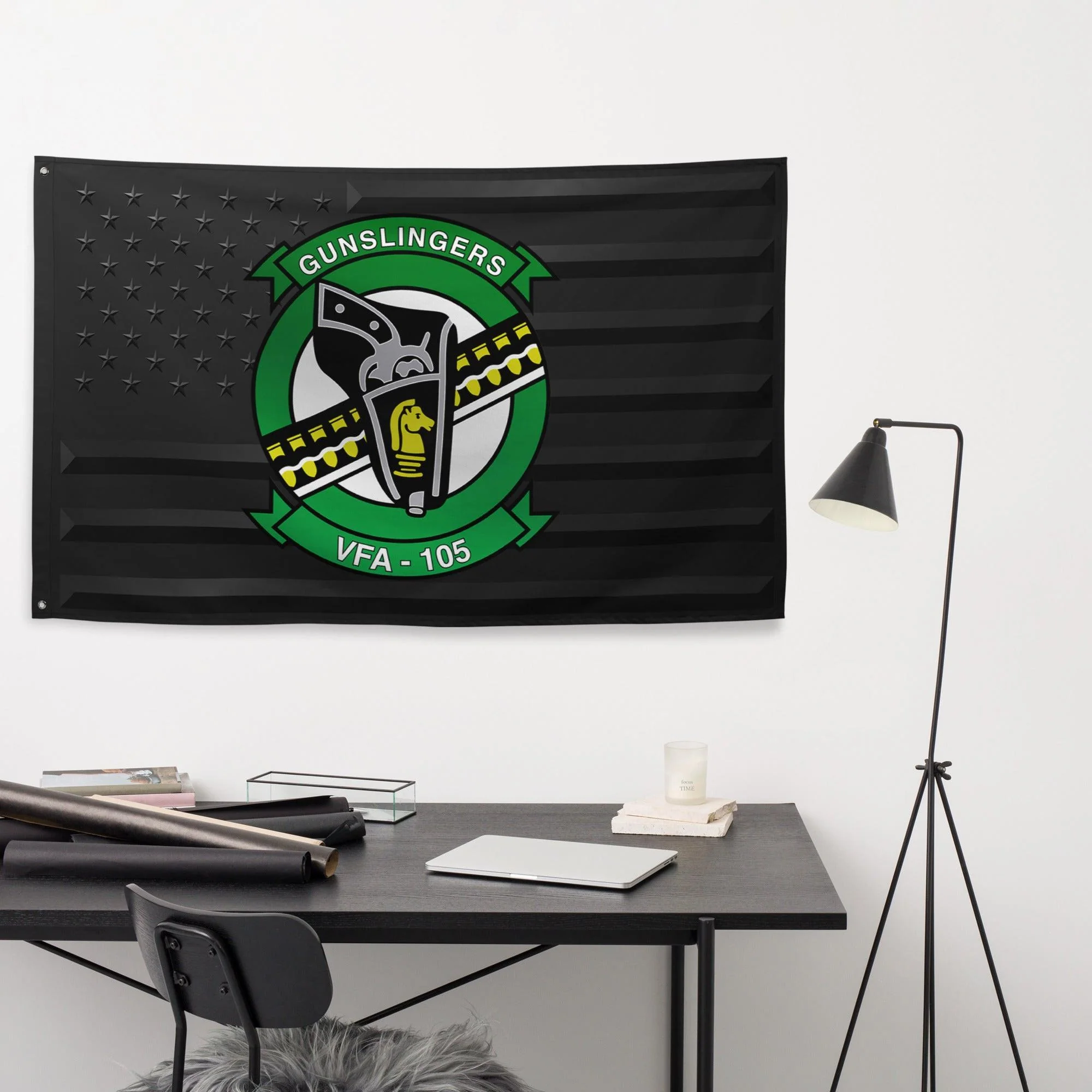 U.S. Navy Strike Fighter Squadron 105 (VFA-105) Black American Flag - Image 3
