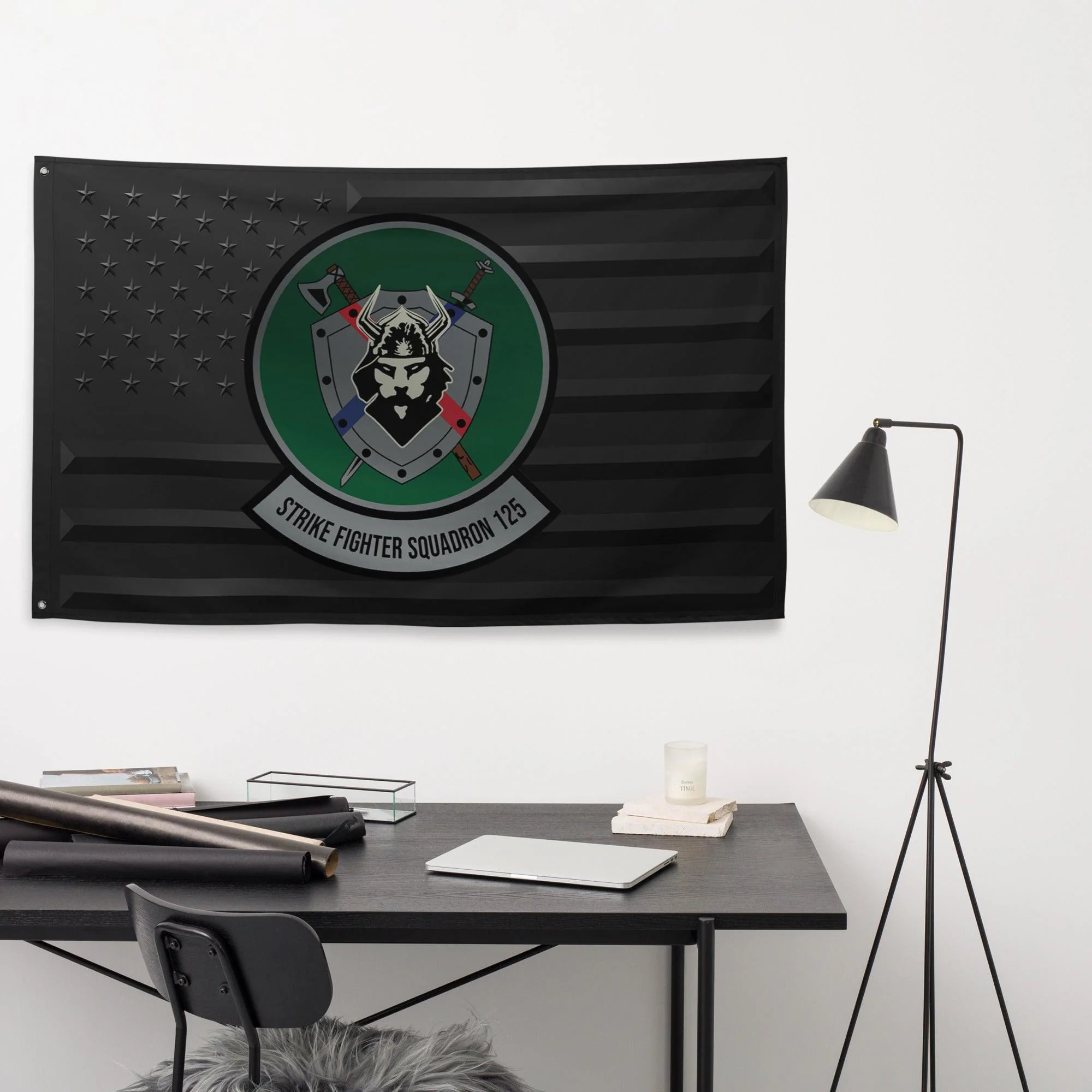 U.S. Navy Strike Fighter Squadron 125 (VFA-125) Black American Flag - Image 3