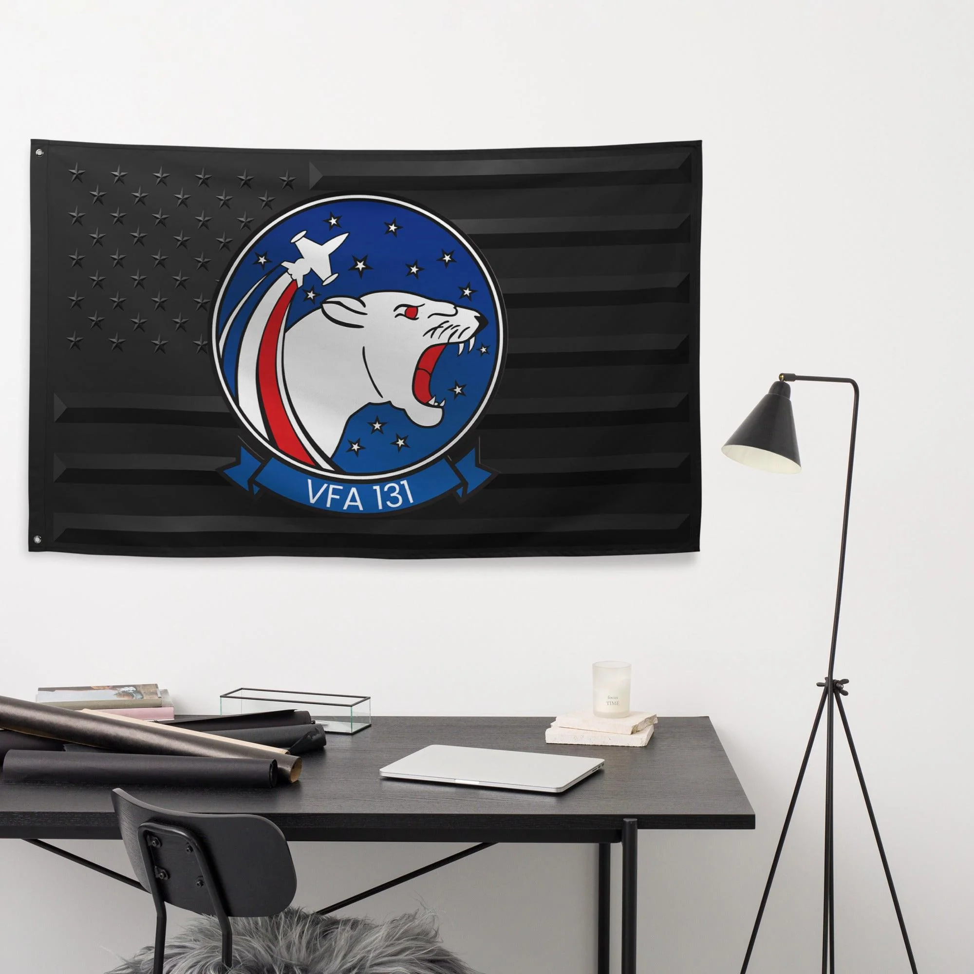 U.S. Navy Strike Fighter Squadron 131 (VFA-131) Black American Flag - Image 3