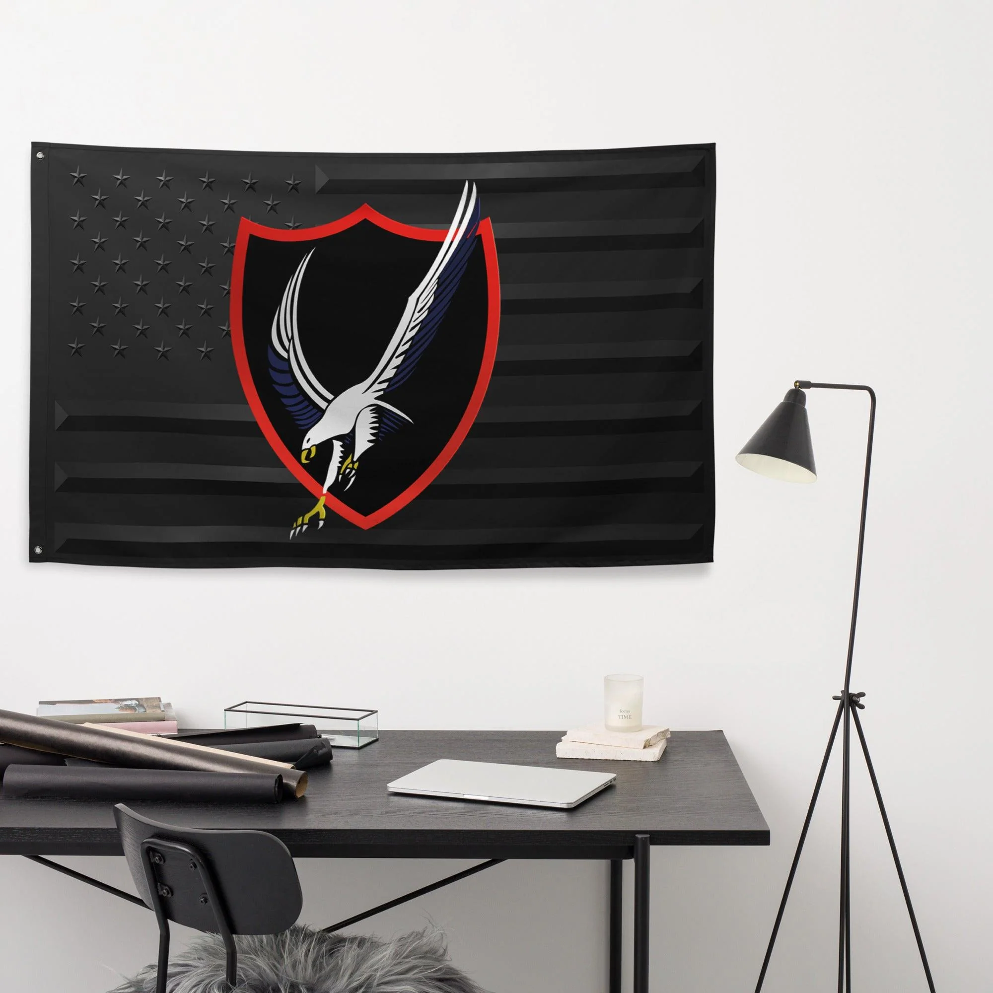 U.S. Navy Strike Fighter Squadron 136 (VFA-136) Black American Flag - Image 3