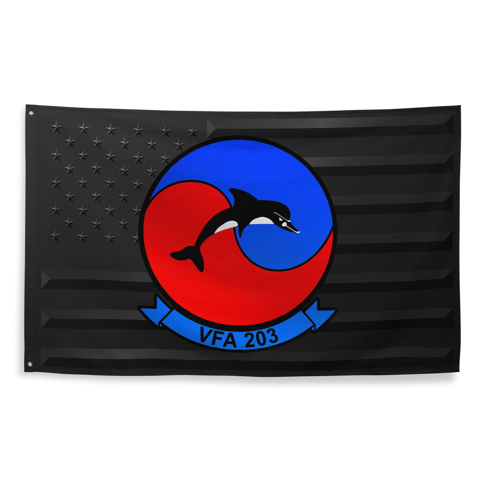 U.S. Navy Strike Fighter Squadron 203 (VFA-203) Black American Flag - Image 4
