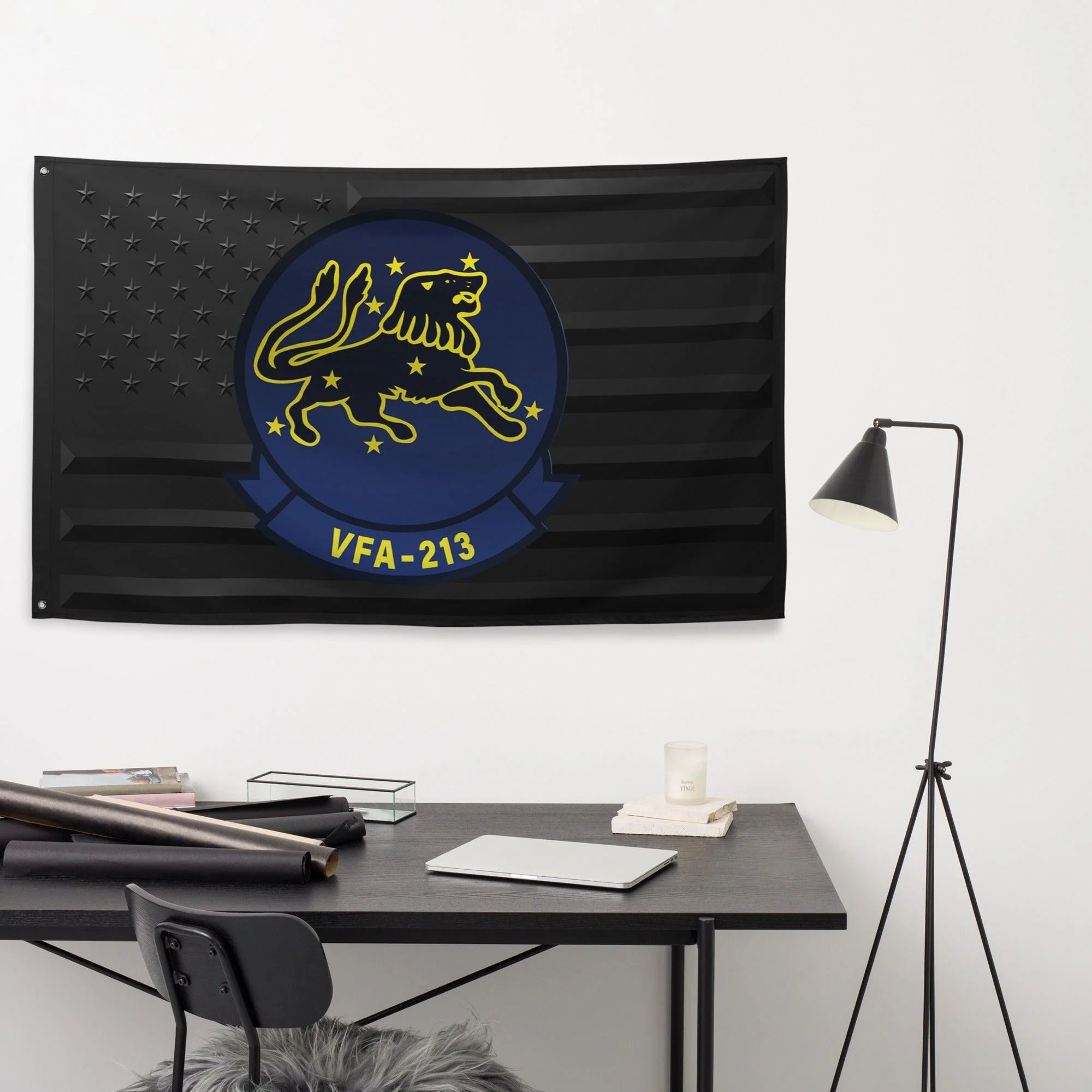 U.S. Navy Strike Fighter Squadron 213 (VFA-213) Black American Flag - Image 3
