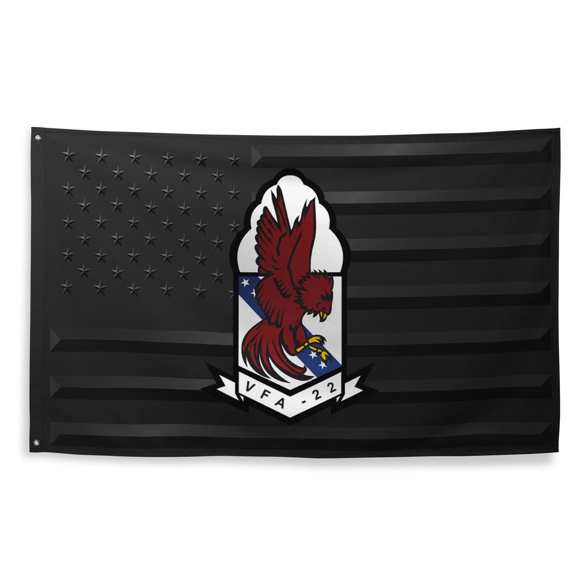 U.S. Navy Strike Fighter Squadron 22 (VFA-22) Black American Flag - Image 4