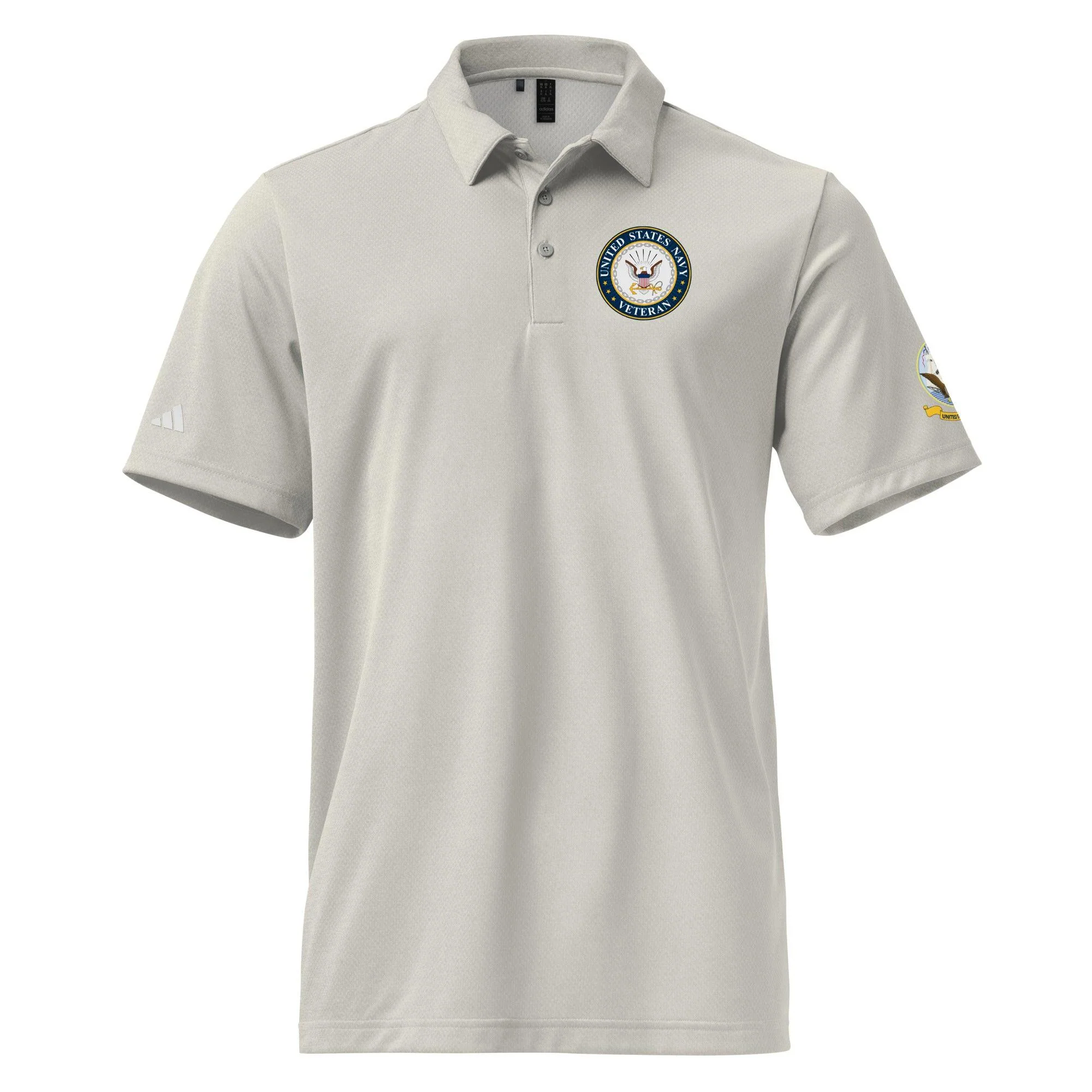 U.S. Navy Veteran Left Chest Emblem Adidas® Polo Shirt - Image 13