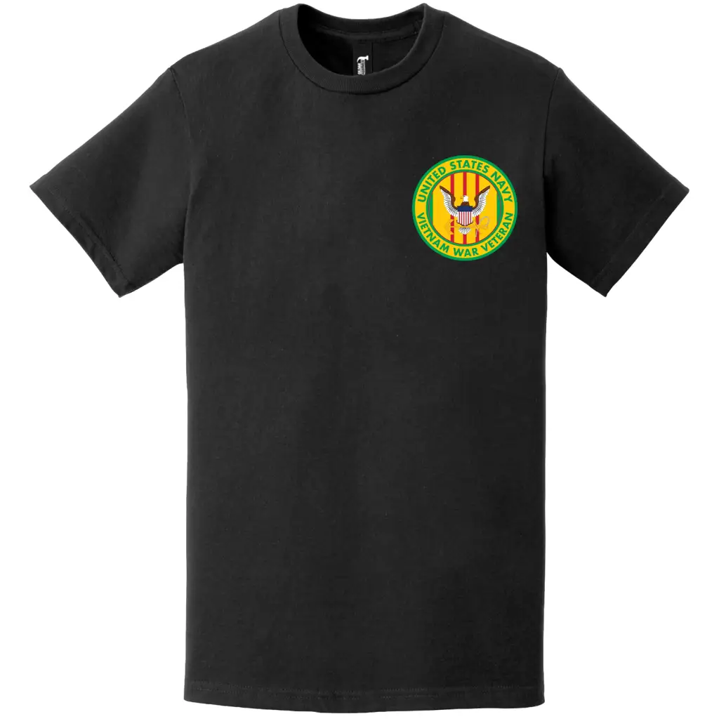 U.S. Navy Vietnam War Veteran Left Chest Emblem T-Shirt