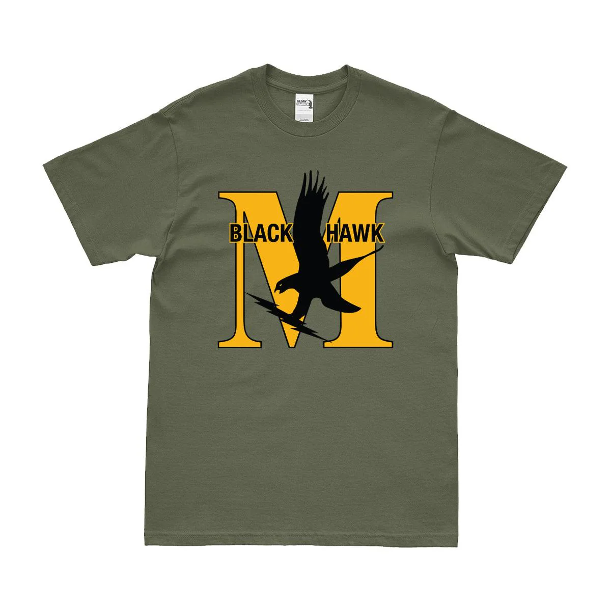 UH-60M Blackhawk Military Helicopter Logo T-Shirt - Image 2