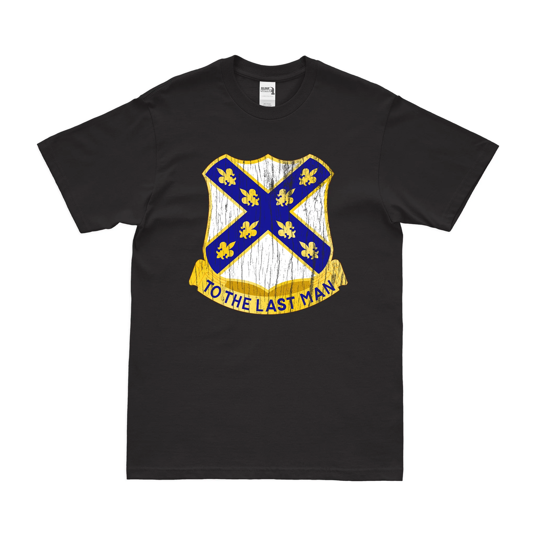 U.S. Army 103rd Infantry Regiment Logo Emblem T-Shirt - Image 3