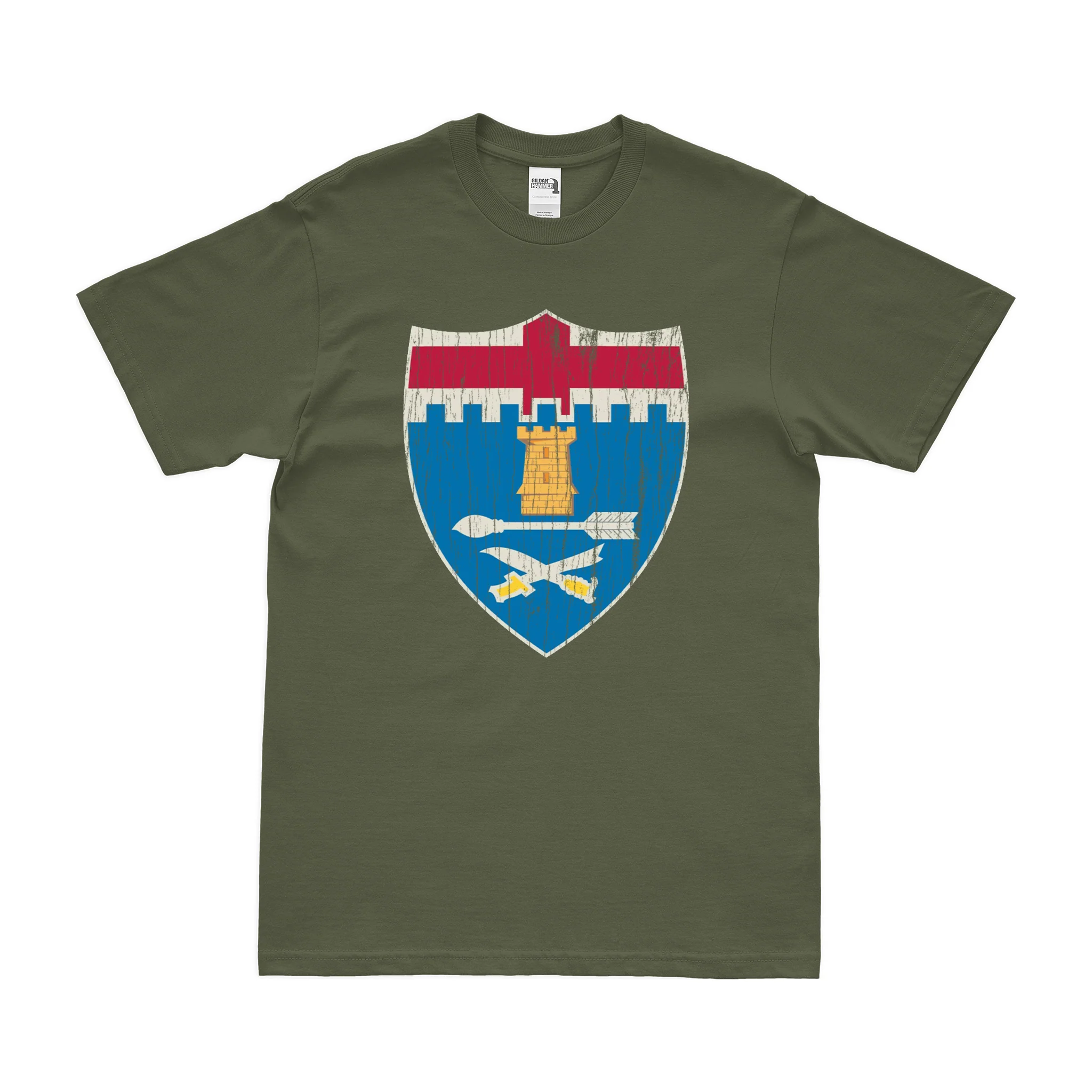 U.S. Army 11th Infantry Regiment Unit Logo Emblem T-Shirt - Image 4