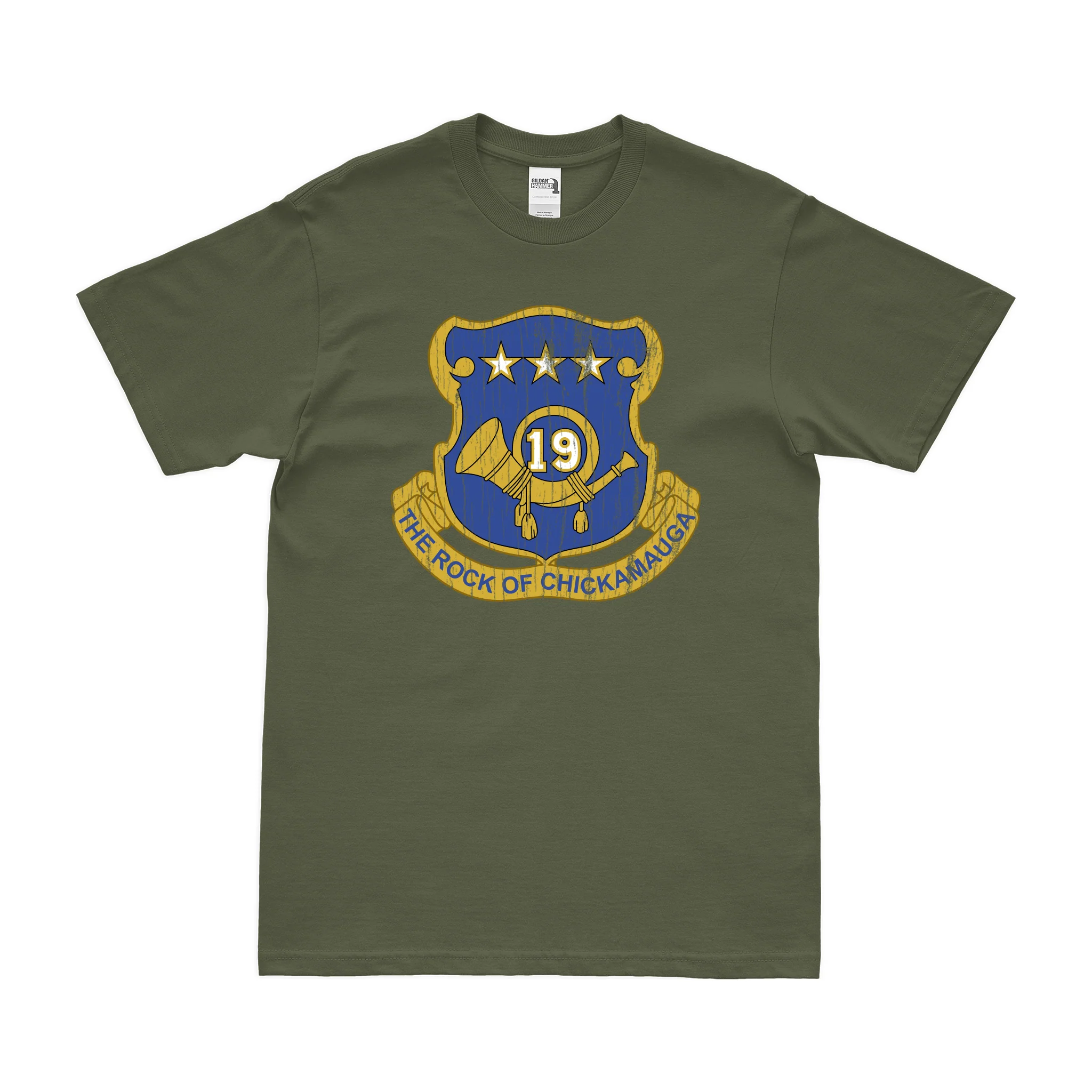 U.S. Army 19th Infantry Regiment Unit Logo Emblem T-Shirt - Image 4