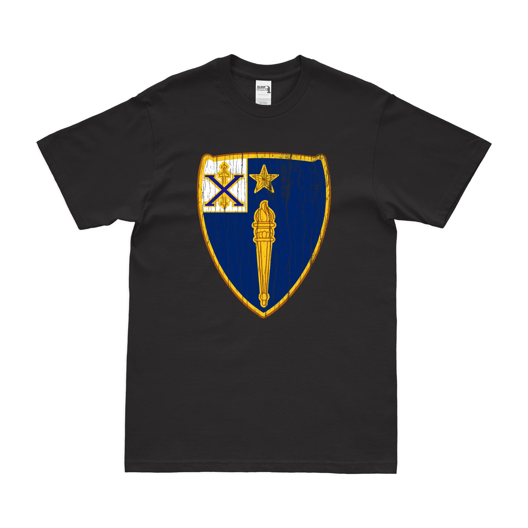 U.S. Army 46th Infantry Regiment Unit Logo Emblem T-Shirt - Image 3