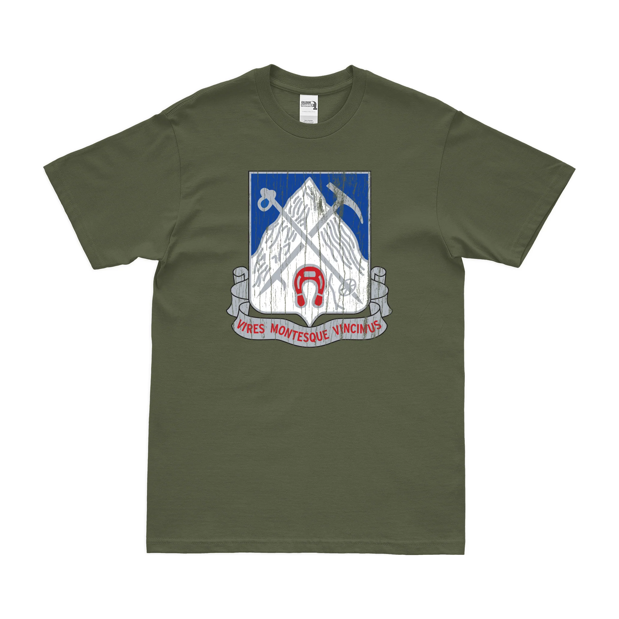 U.S. Army 87th Infantry Regiment Unit Logo Emblem T-Shirt - Image 4