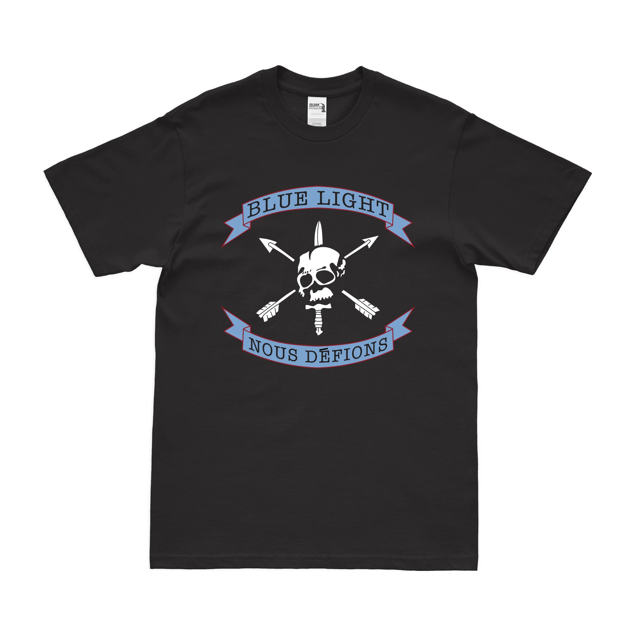 U.S. Army Blue Light "Nous Defions" Logo Emblem T-Shirt