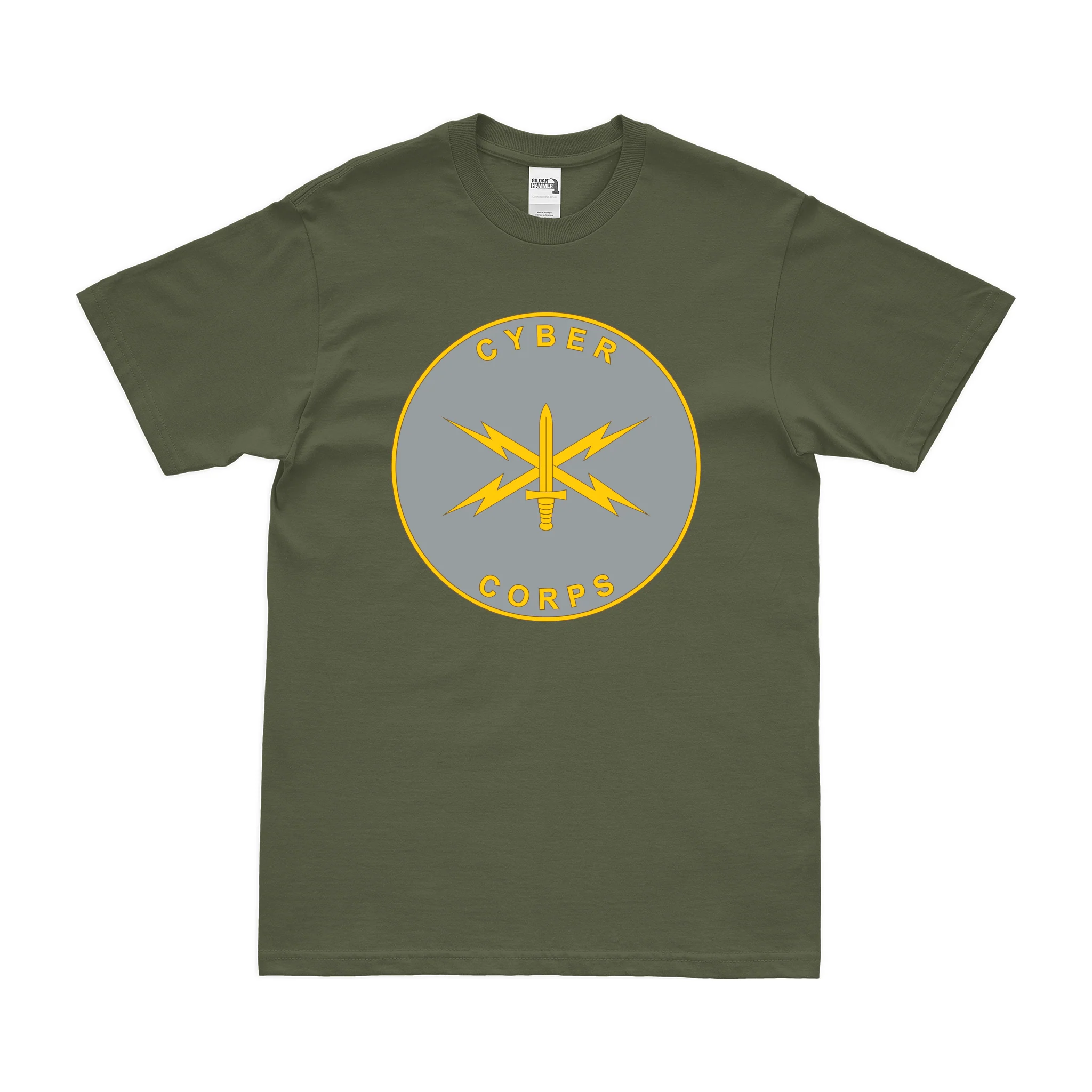 U.S. Army Cyber Corps Branch Plaque T-Shirt - Image 2