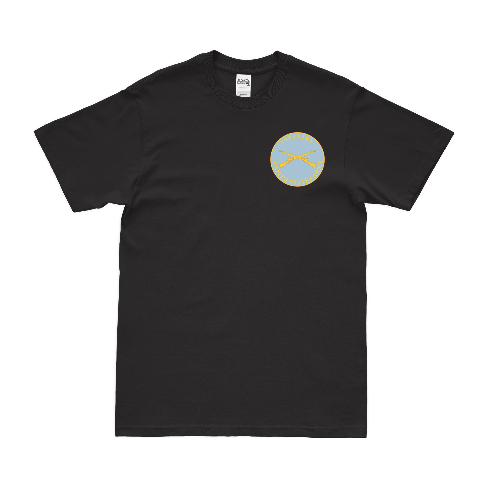 U.S. Army Infantry Branch Left Chest Plaque Emblem T-Shirt