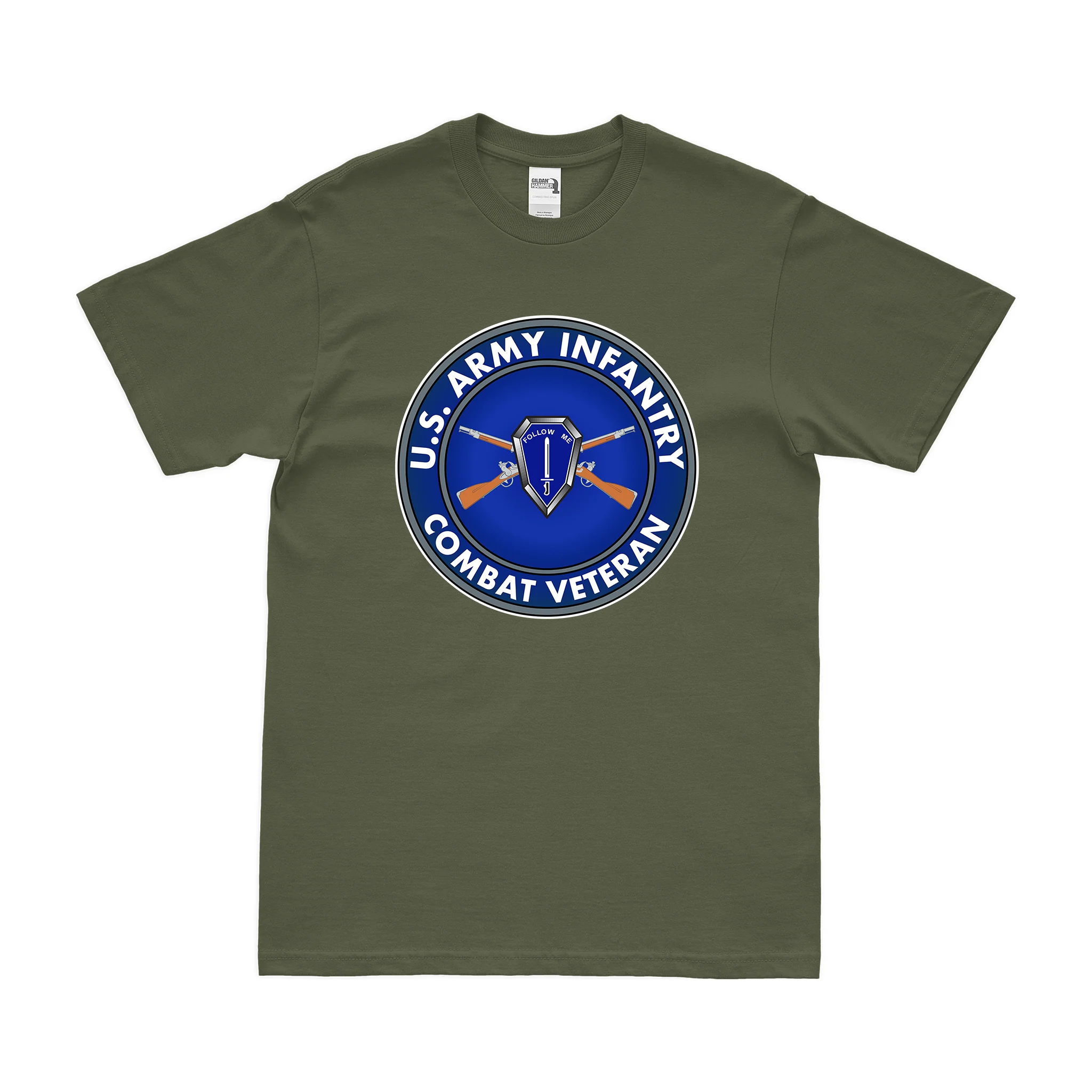 U.S. Army Infantry Combat Veteran Emblem T-Shirt - Image 2