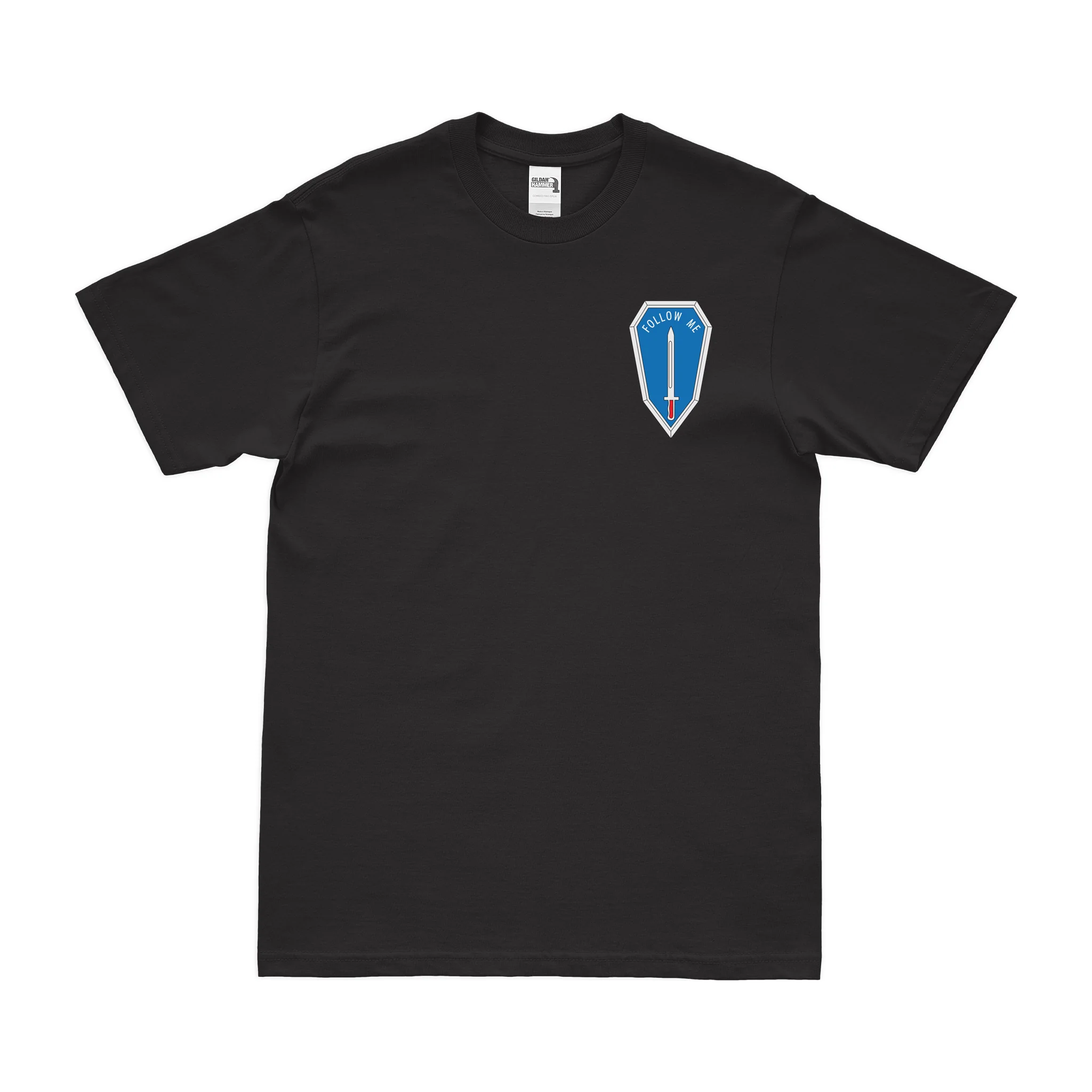 U.S. Army Infantry Follow Me Left Chest Motto Emblem T-Shirt