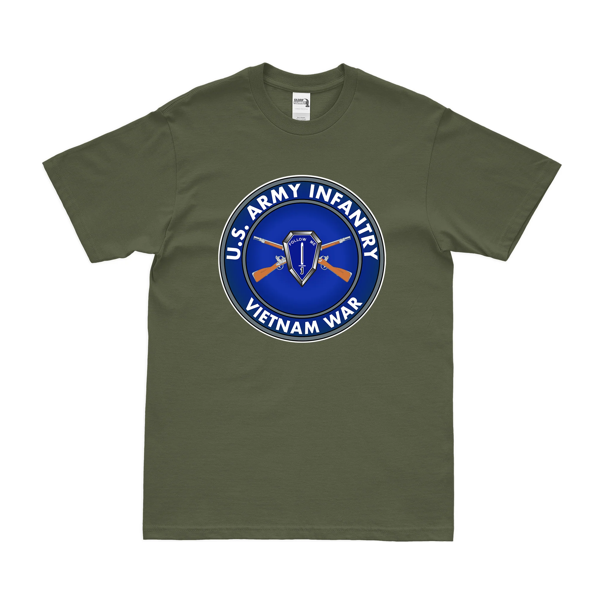 U.S. Army Infantry Vietnam Veteran Emblem T-Shirt - Image 2