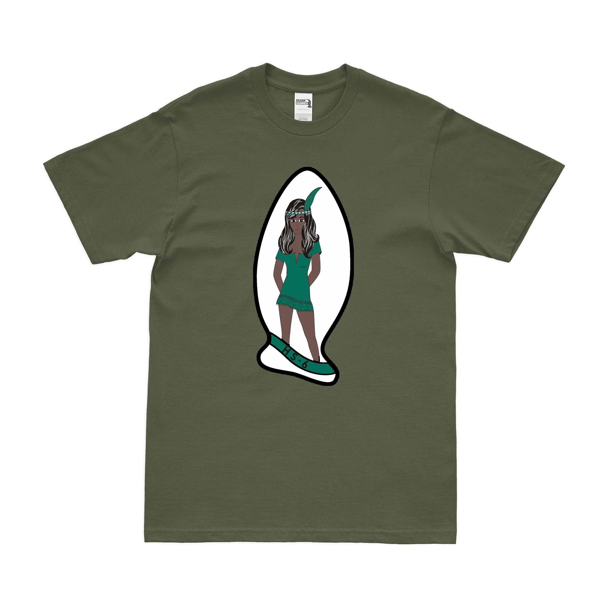 U.S. Navy HS-6 Logo Emblem T-Shirt - Image 2