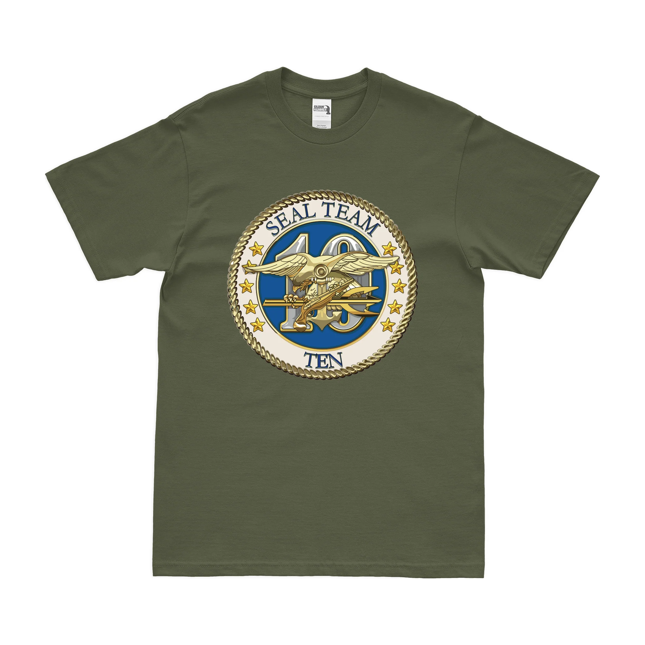 U.S. Navy SEAL Team 10 Emblem T-Shirt - Image 2