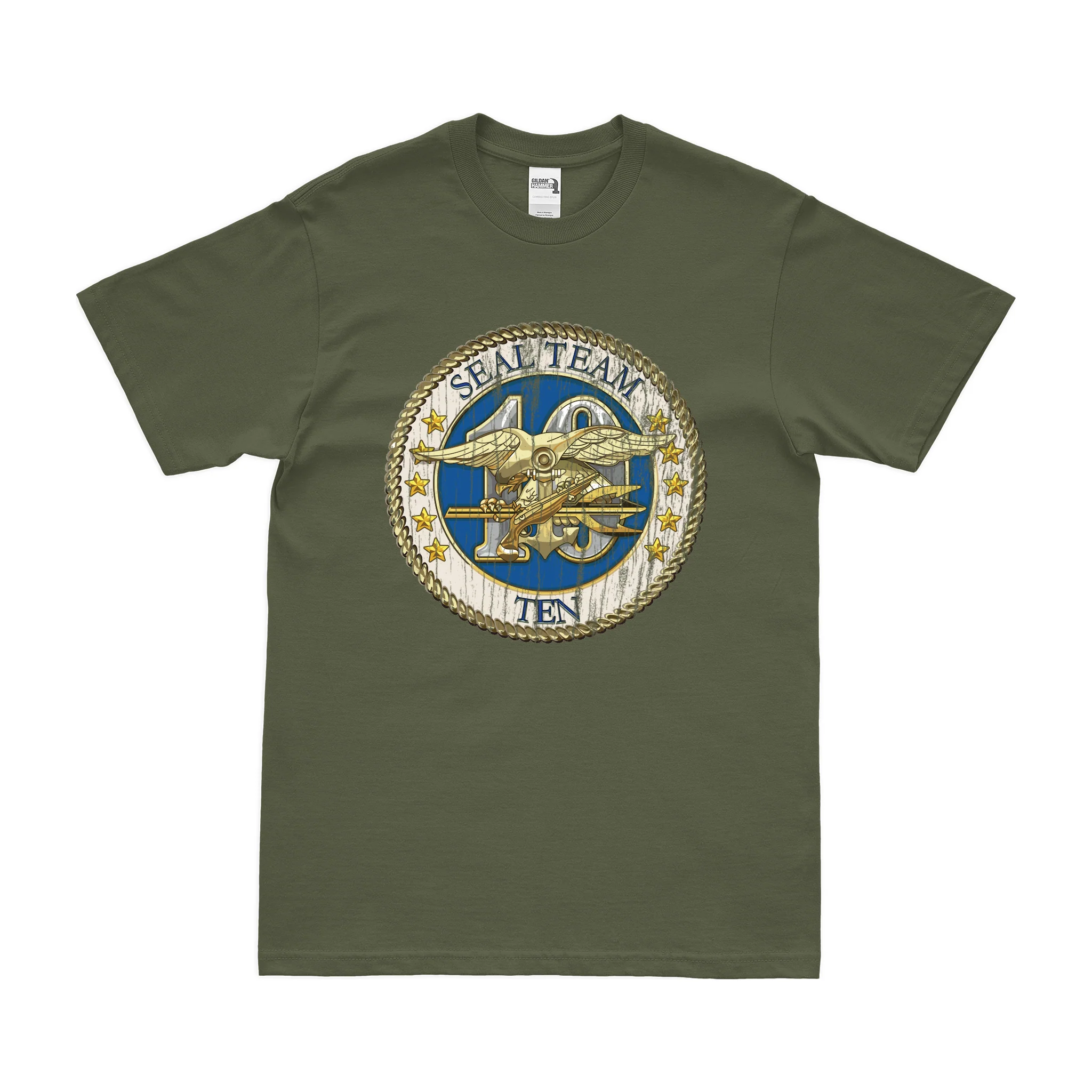 U.S. Navy SEAL Team 10 Emblem T-Shirt - Image 4