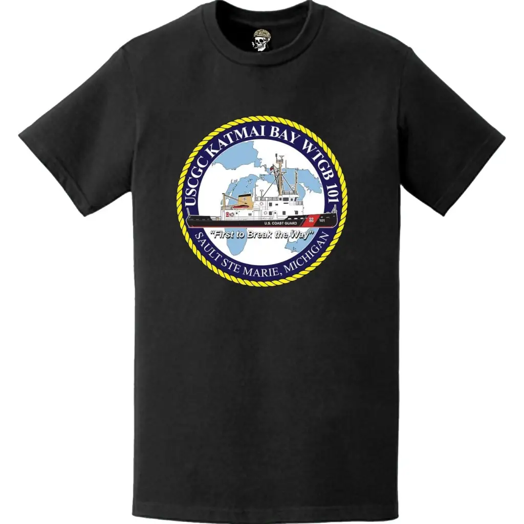 USCGC Katmai Bay (WTGB-101) Ship's Crest Emblem Logo T-Shirt
